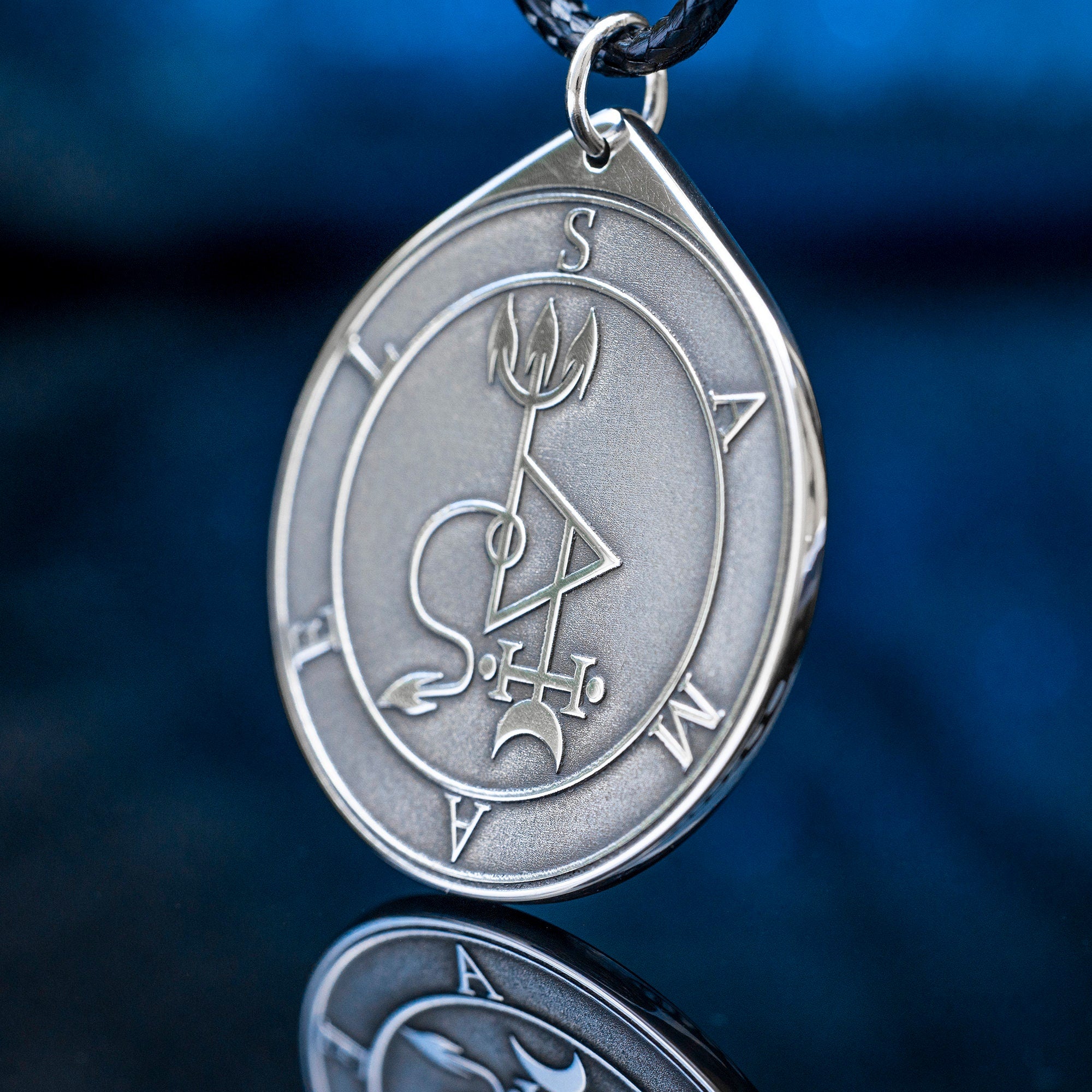 Samael Sigil Pendant: Archdemon of Death and Knowledge, Solomon Kabbalah Talisman