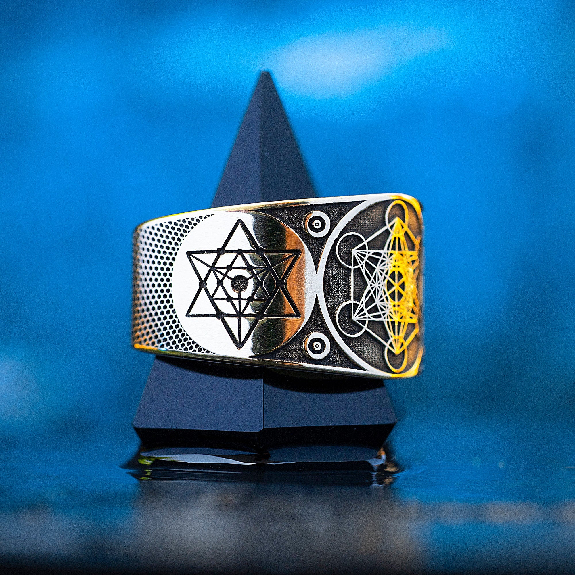Archangel Metatron Angel of Life Seal adjustable ring Solomon kabbalah amulet talisman occult magic