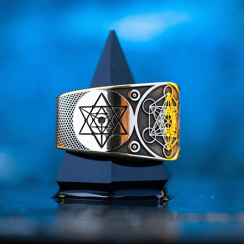 Archangel Metatron Angel of Life Seal adjustable ring