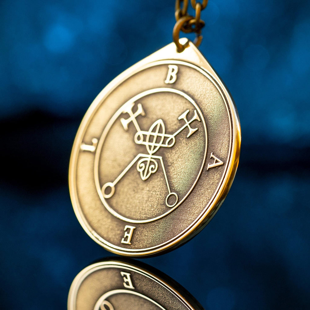 King Bael Brass Pendant: Lesser Key of Solomon Seal Amulet