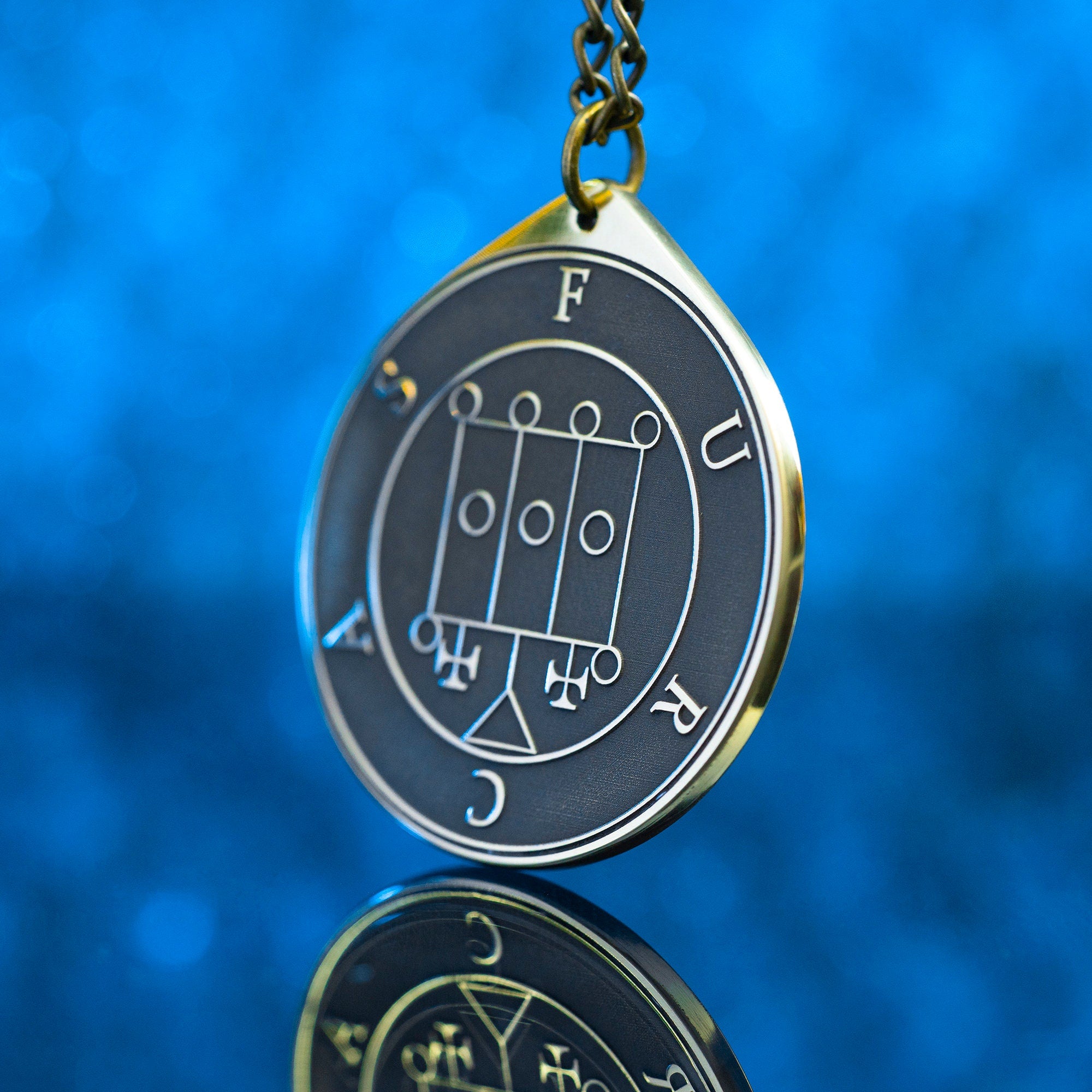 Knight Furcas Seal Pendant: Kabbalah Amulet Talisman