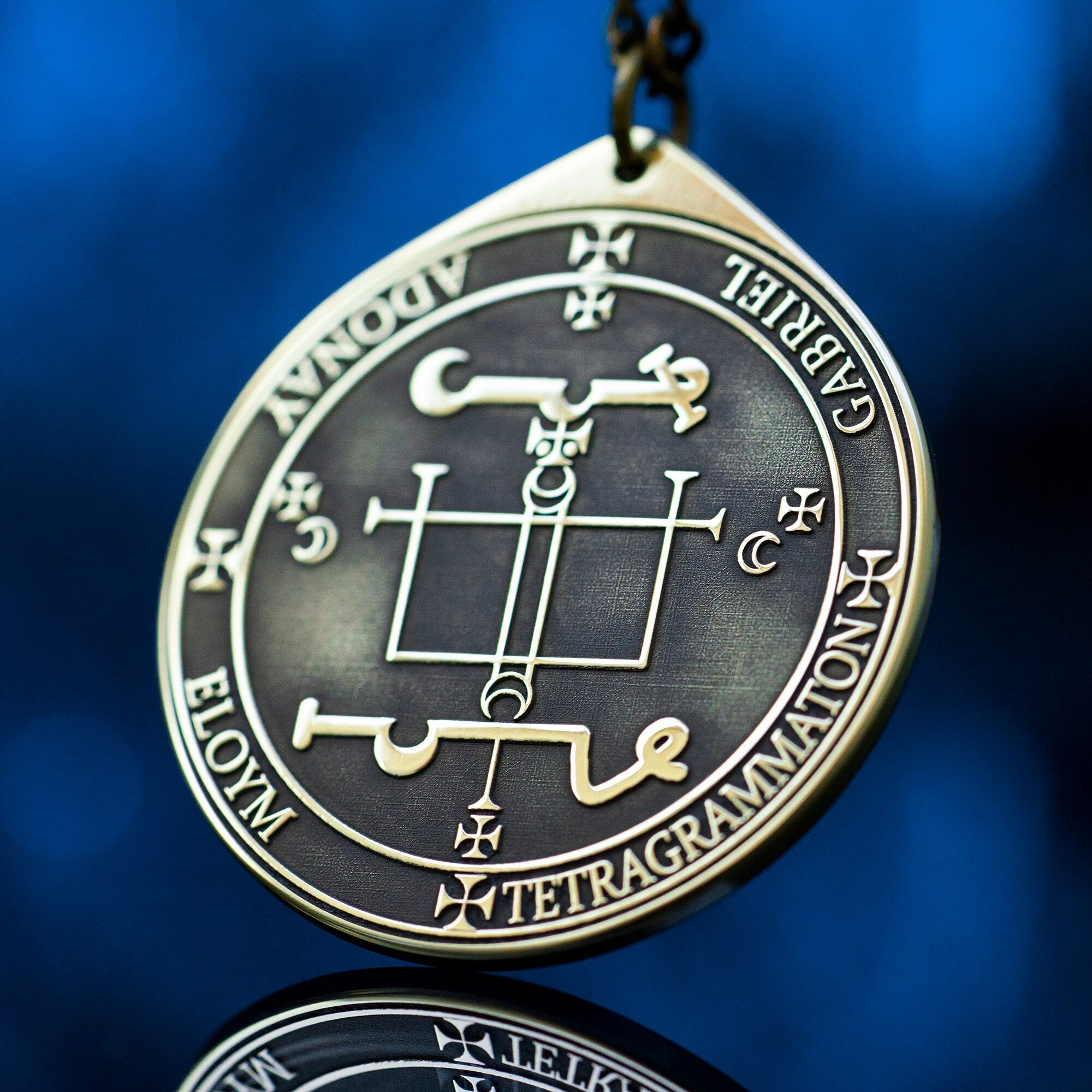 Archangel Gabriel Seal of Solomon Pendant: Kabbalah Amulet Talisman