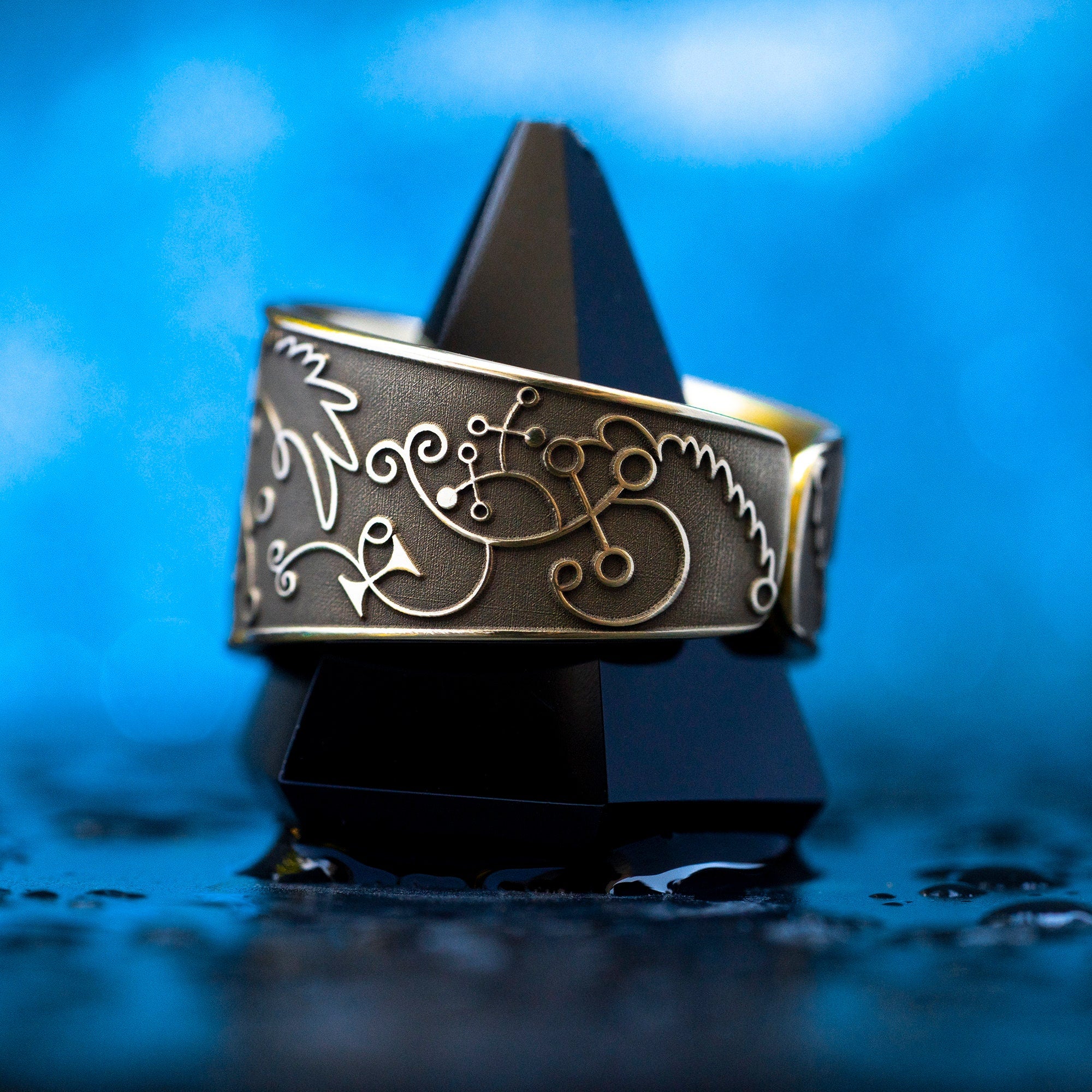 Prince Seere Brass Ring: Solomon Seal, Goetia Magic, Adjustable Band