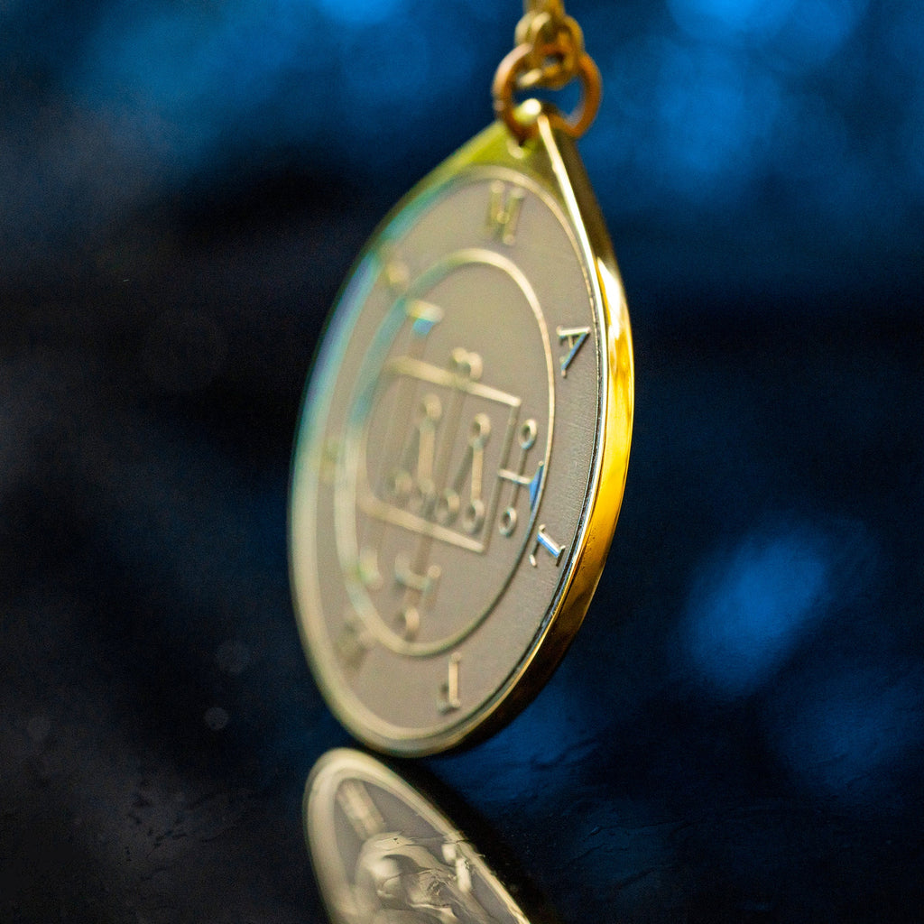 President Malphas Brass Pendant: Lesser Key of Solomon Amulet