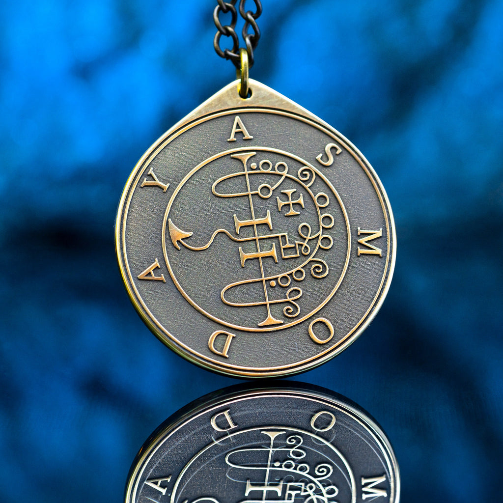 King Asmoday Seal Amulet Pendant: Lesser Key of Solomon, Occult Magic