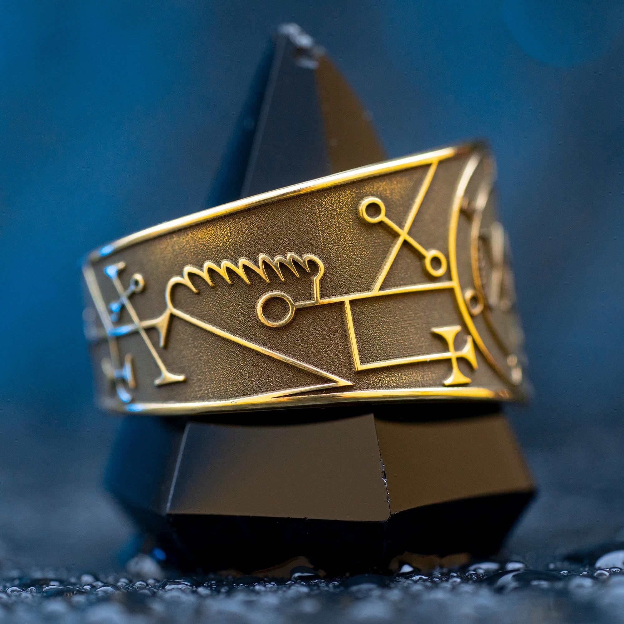 Focalor Seal Ring: Brass Occult Adjustable Ring