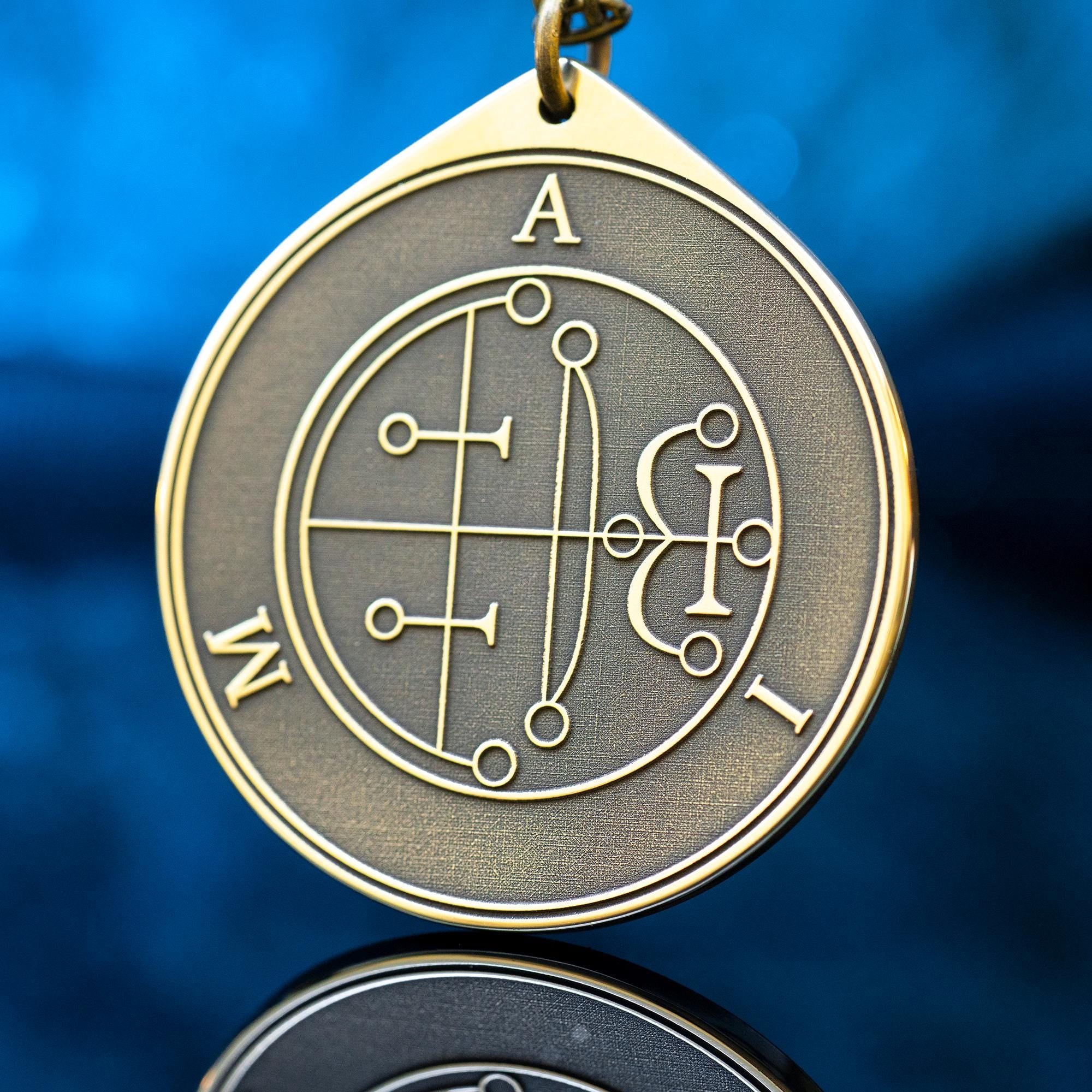 Duke Aim Demon of True Answers - Lesser Key of Solomon Seal demon pendant amulet kabbalah occult magic goetia talisman