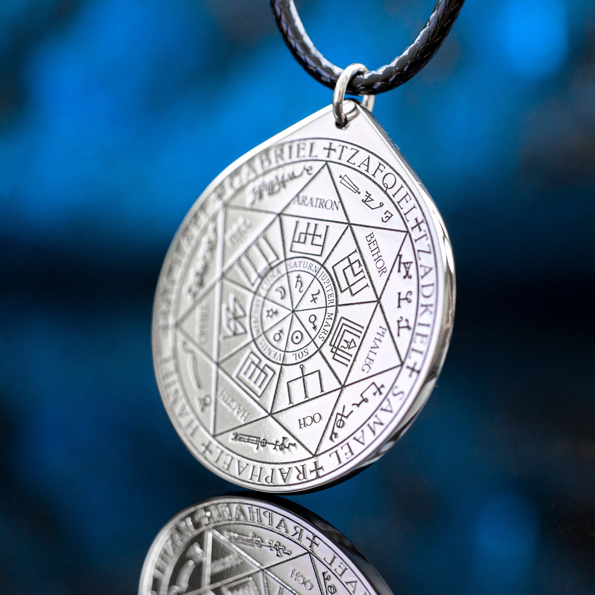 Seven Archangels Seal Pendant: Solomon Kabbalah Amulet