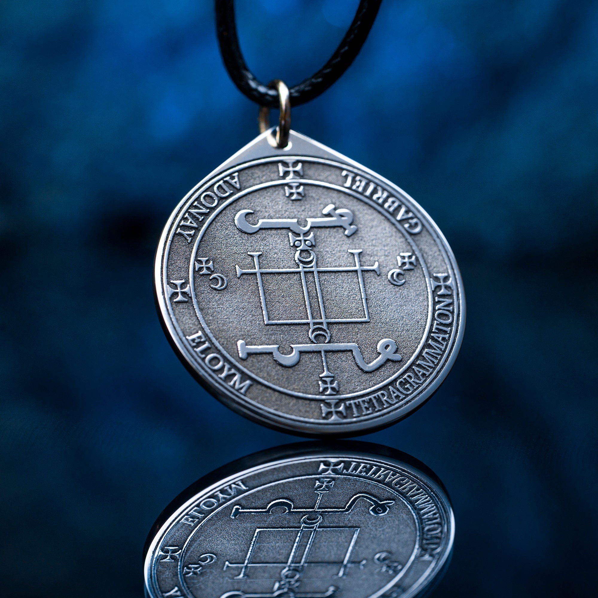 Archangel Gabriel Seal Pendant: Kabbalah Amulet Talisman