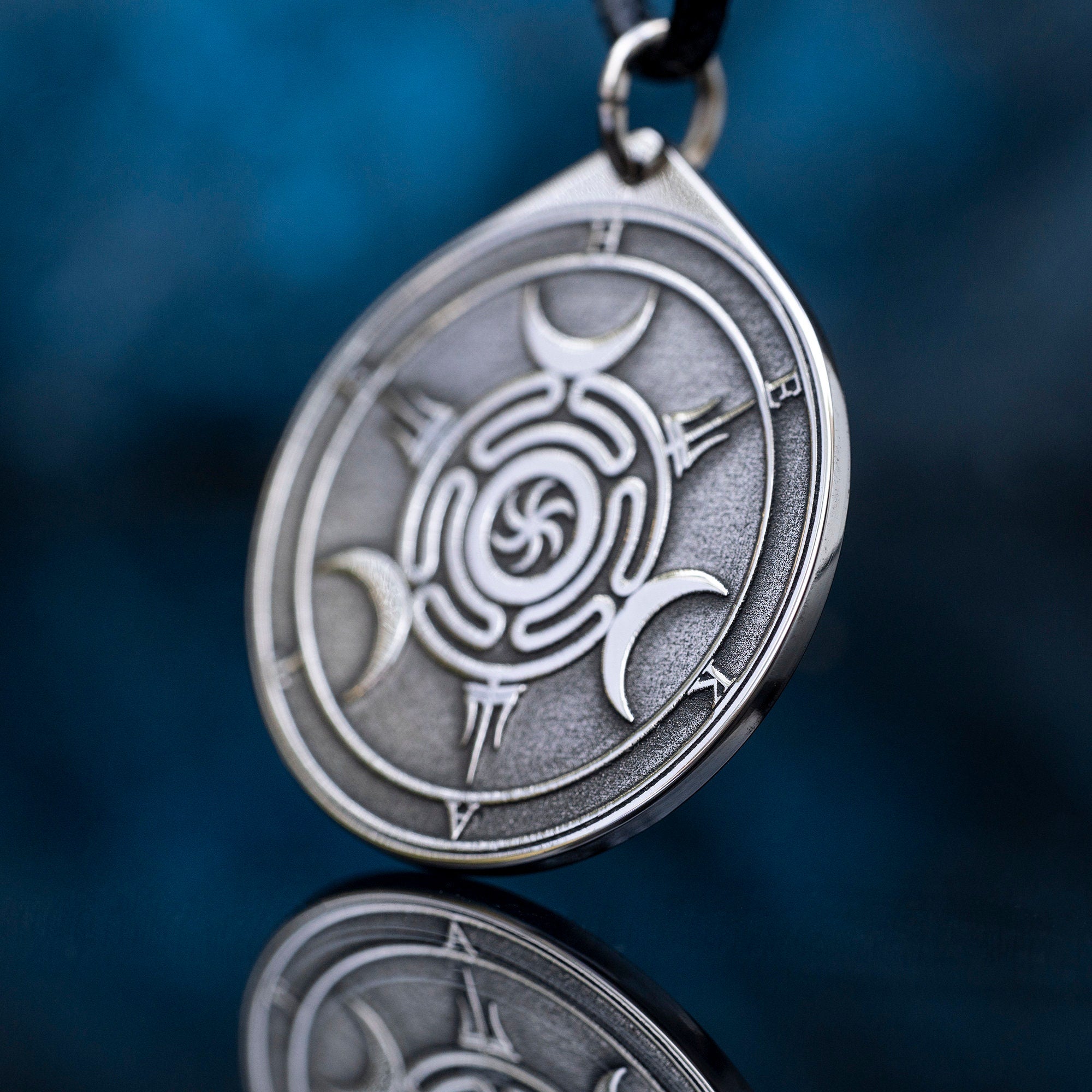 Hecate Wheel Pendant: Strophalos Moon Goddess Amulet
