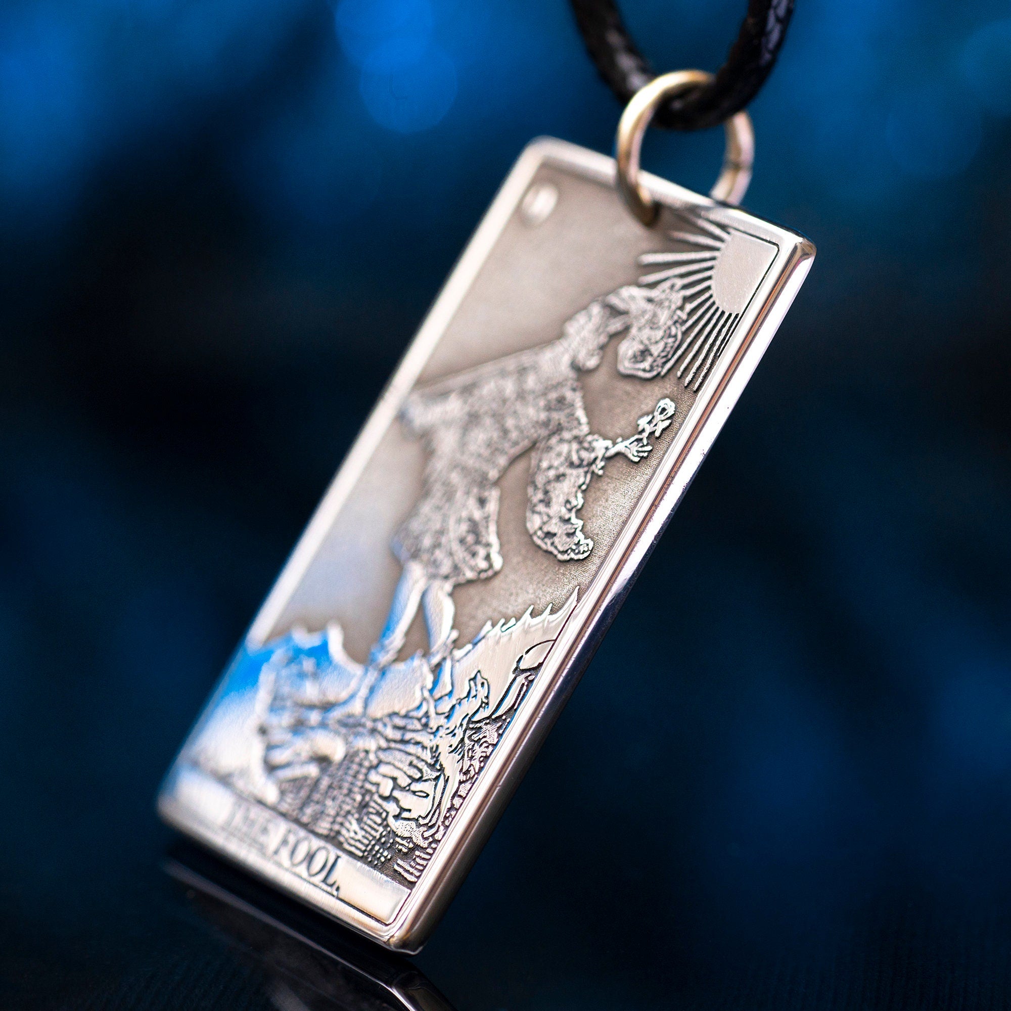 The Fool Tarot Card Pendant: Major Arcana Occult Amulet