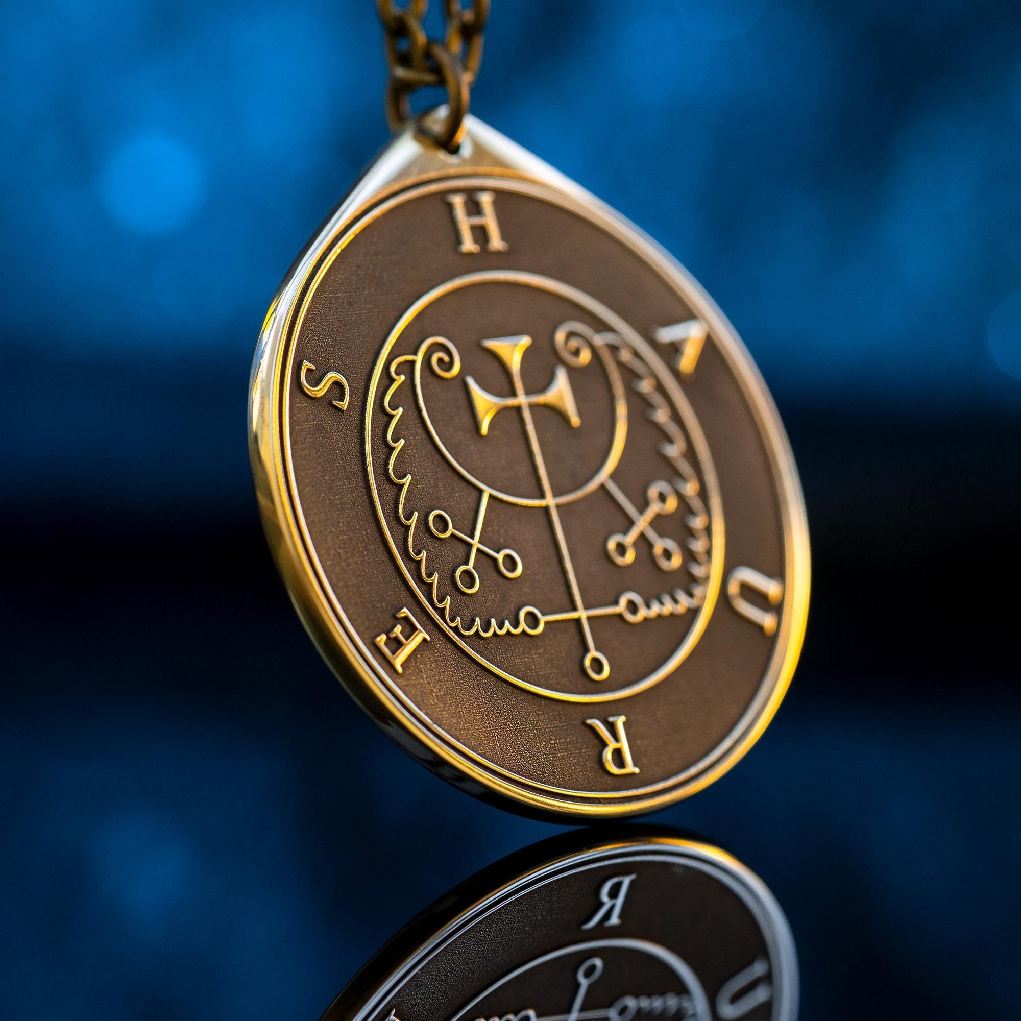 Haures Seal Pendant: Demon of True Answers, Solomon kabbalah occult magic goetia talisman