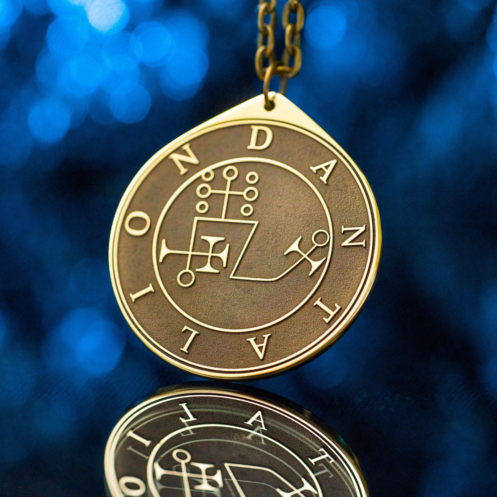 Dantalion Seal Pendant: Demon of Thoughts and Influence, Goetia Solomon Kabbalah Amulet