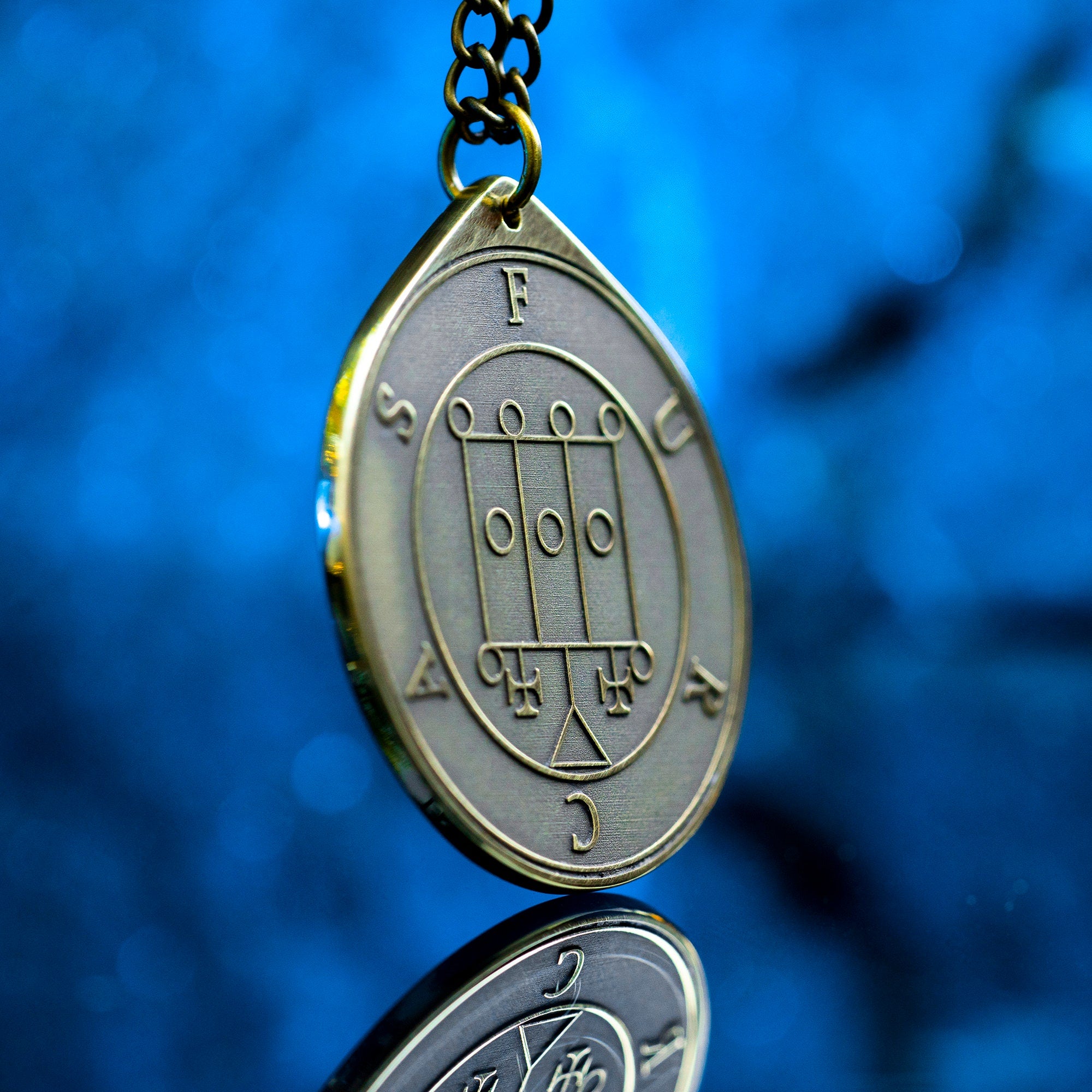Knight Furcas Seal Pendant: Kabbalah Amulet Talisman