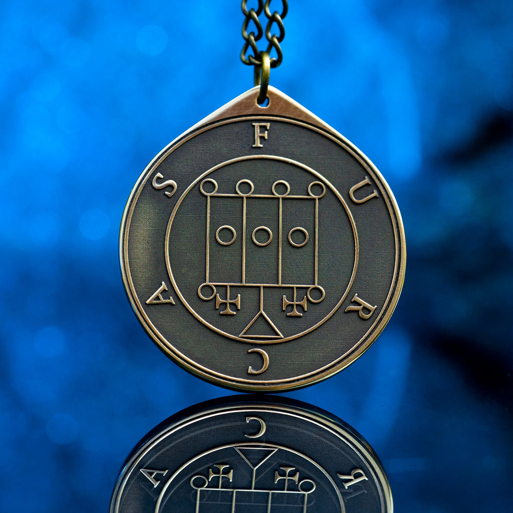 Knight Furcas Seal Pendant: Kabbalah Amulet Talisman