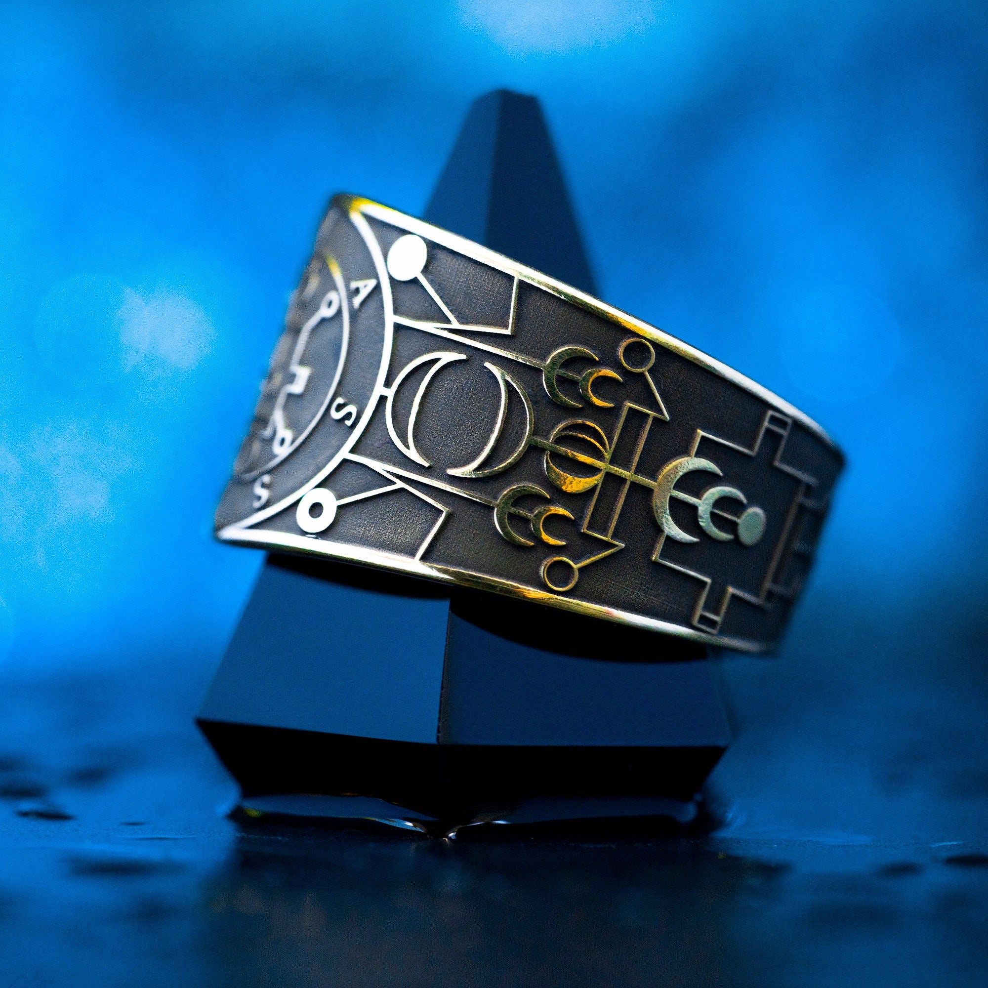 Vassago Seal Ring: Demon of Hidden Truths and Revelation, Goetia Solomon Kabbalah amulet