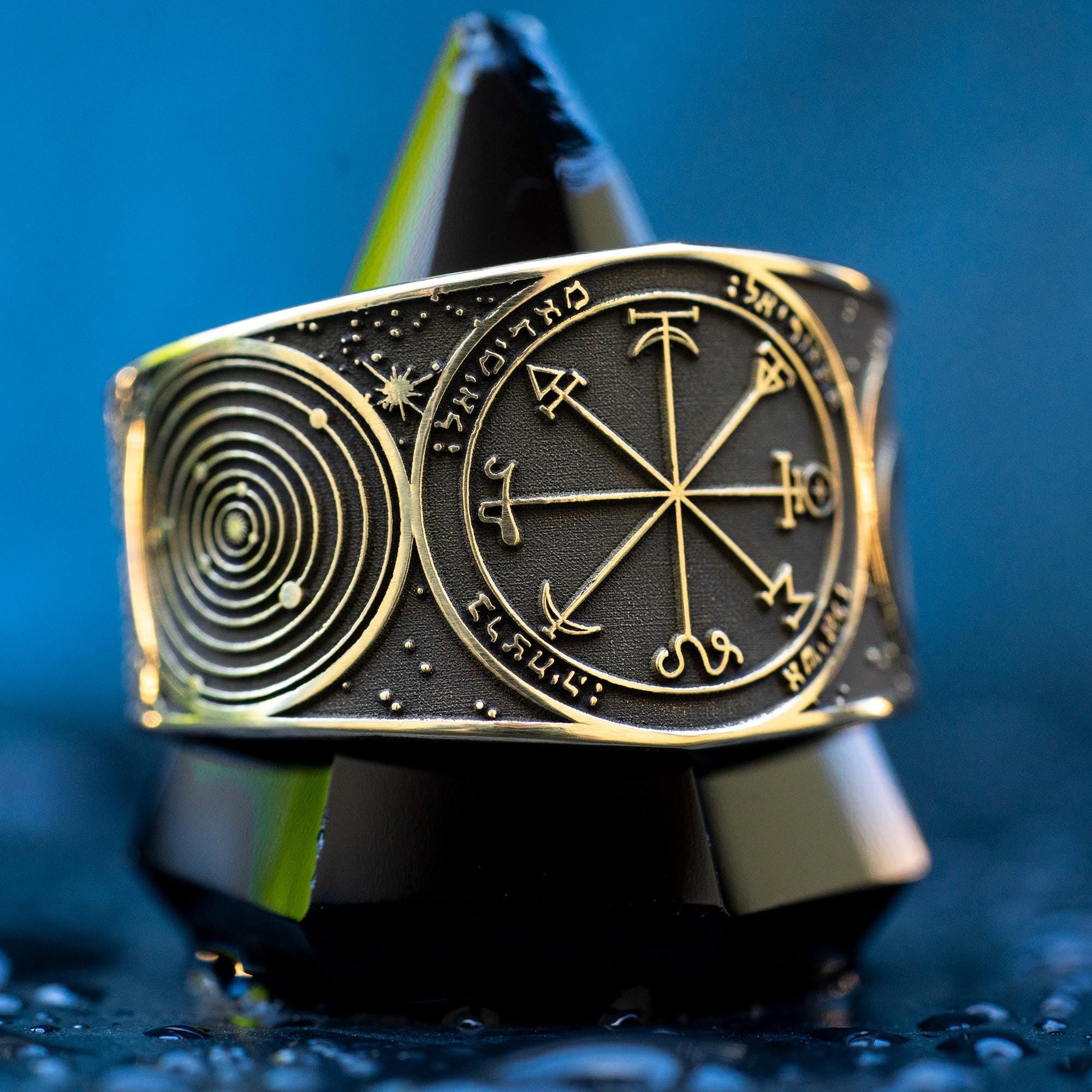 Goetia First Pentacle of Mars Ring: Kabbalah Amulet Talisman