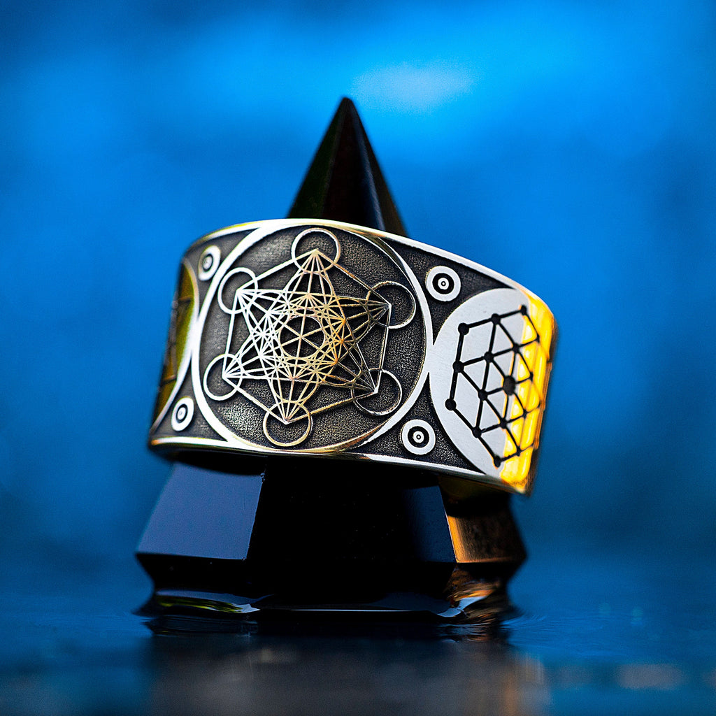 Archangel Metatron Angel of Life Seal adjustable ring Solomon kabbalah amulet talisman occult magic