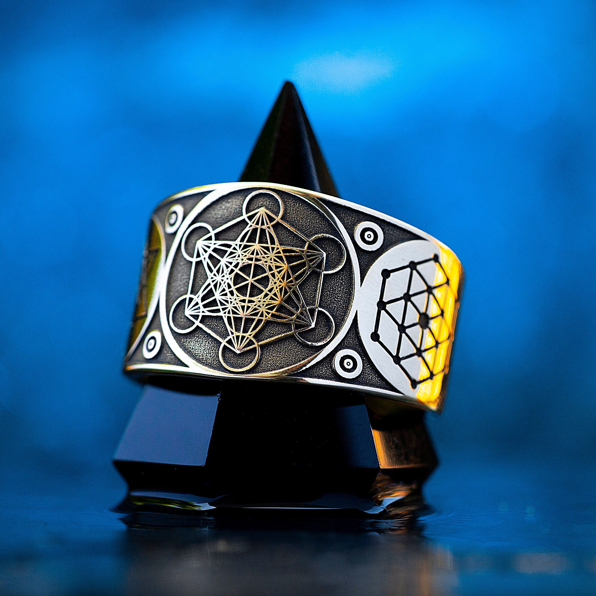 Archangel Metatron Angel of Life Seal adjustable ring Solomon kabbalah amulet talisman occult magic