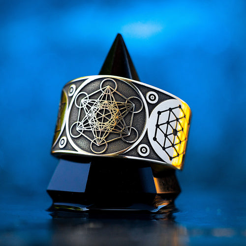 Archangel Metatron Angel of Life Seal adjustable ring