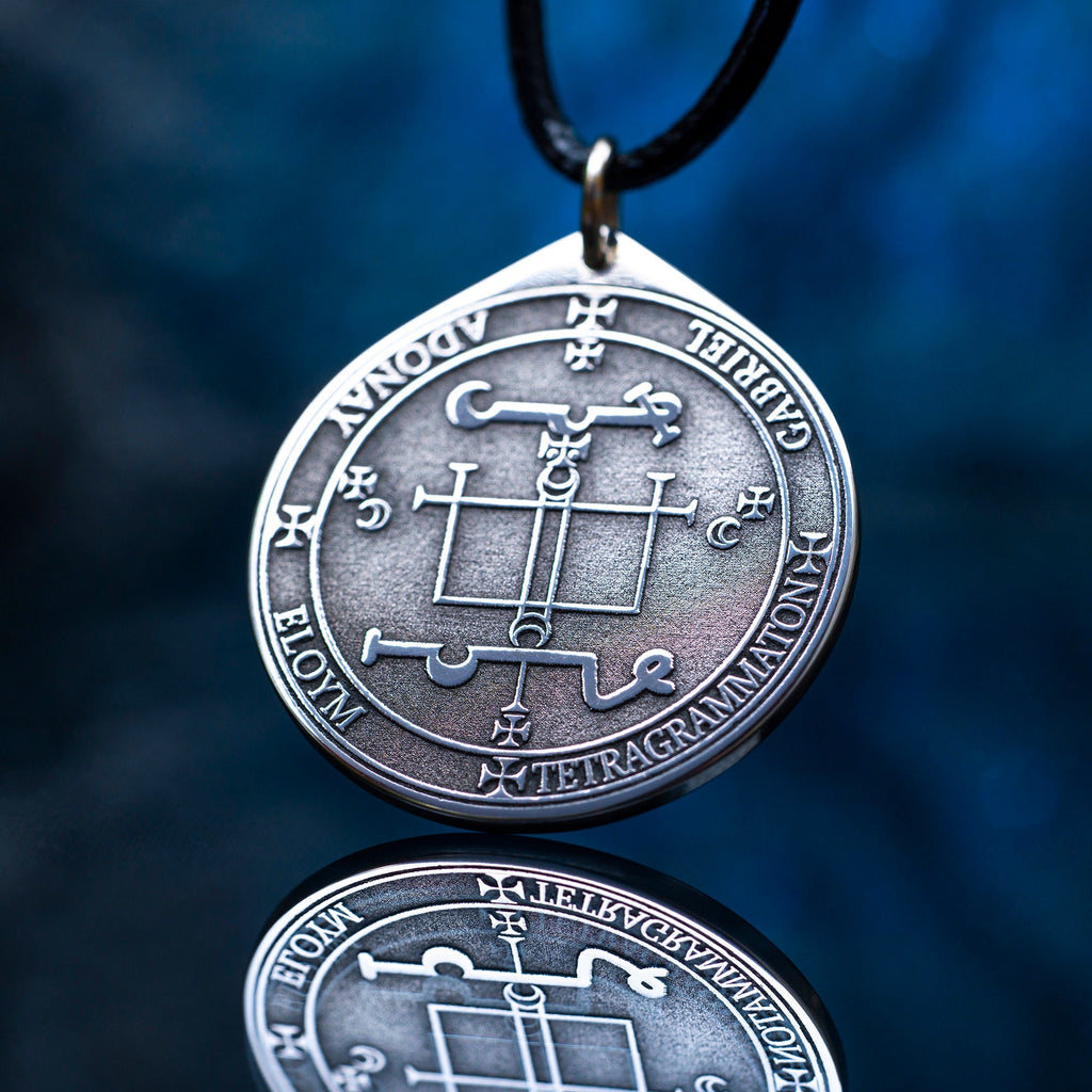 Archangel Gabriel Seal Pendant: Kabbalah Amulet Talisman