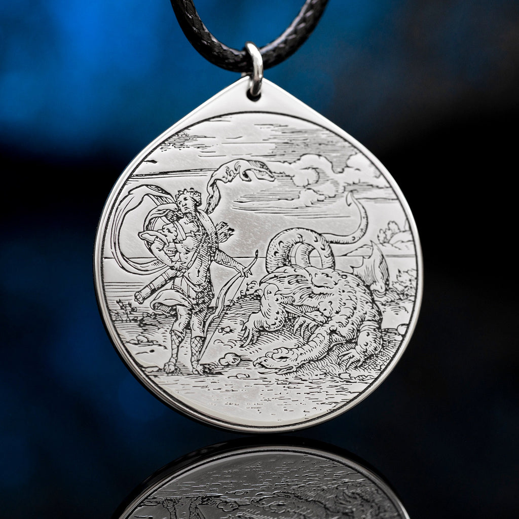 Abaddon Seal Pendant: Apollyon Demon, Kabbalah Magic Talisman