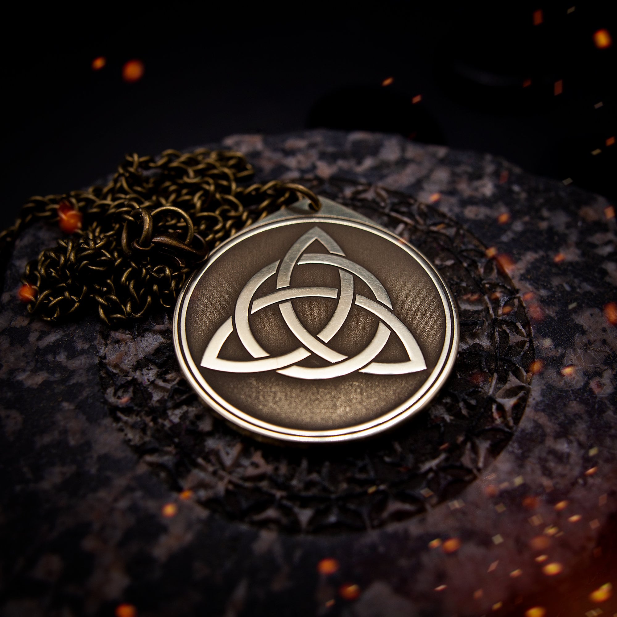 Triquetra Symbol Pendant: Celtic Viking Amulet Talisman