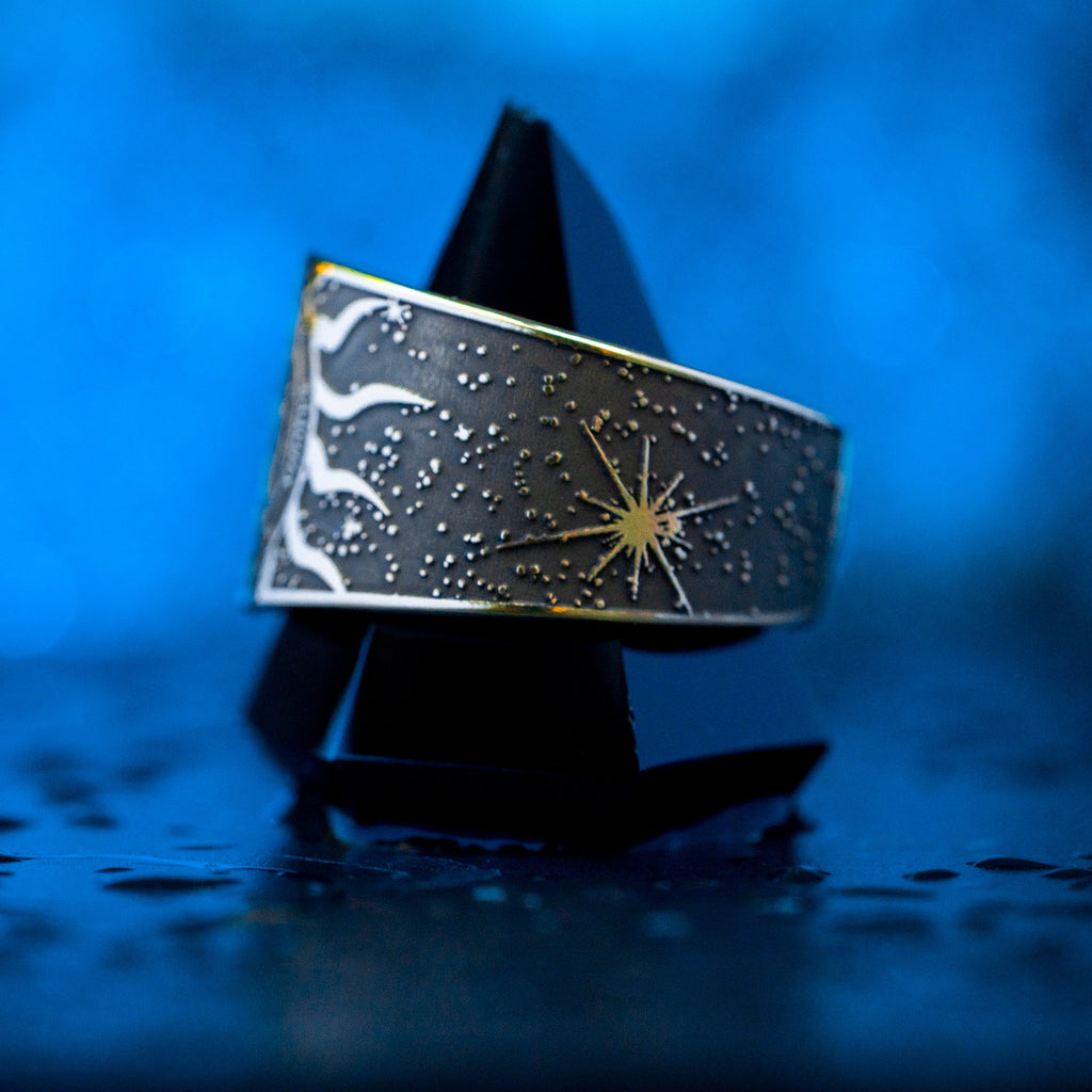 Archangel Raziel Brass Ring: Seal of Solomon Kabbalah Amulet