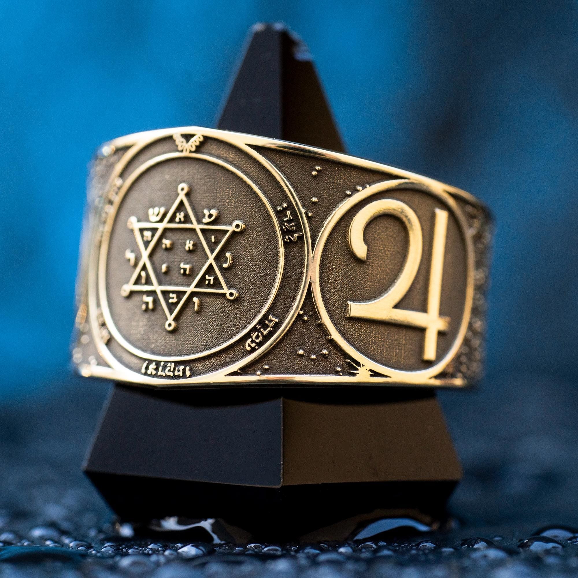 Goetia Second Pentacle of Jupiter Ring: Solomon Kabbalah Amulet