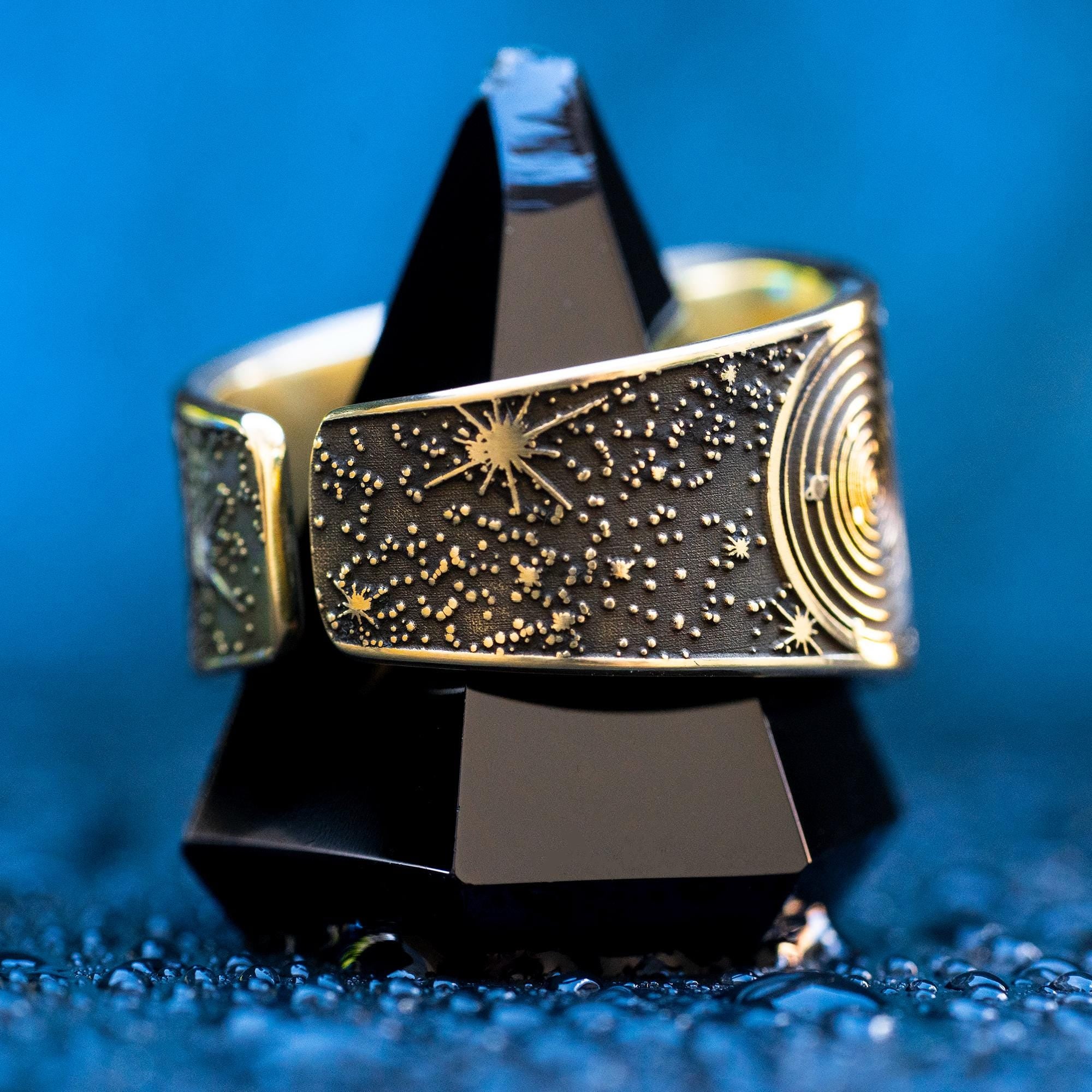 Goetia Second Pentacle of Saturn Ring: Kabbalah Solomon Seal Amulet