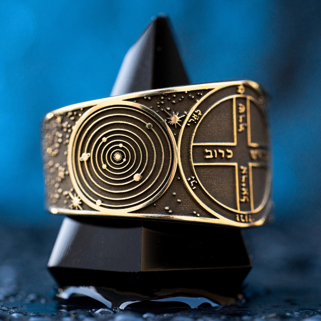 Goetia Sixth Pentacle of Jupiter Ring: Kabbalah Seal of Solomon Amulet