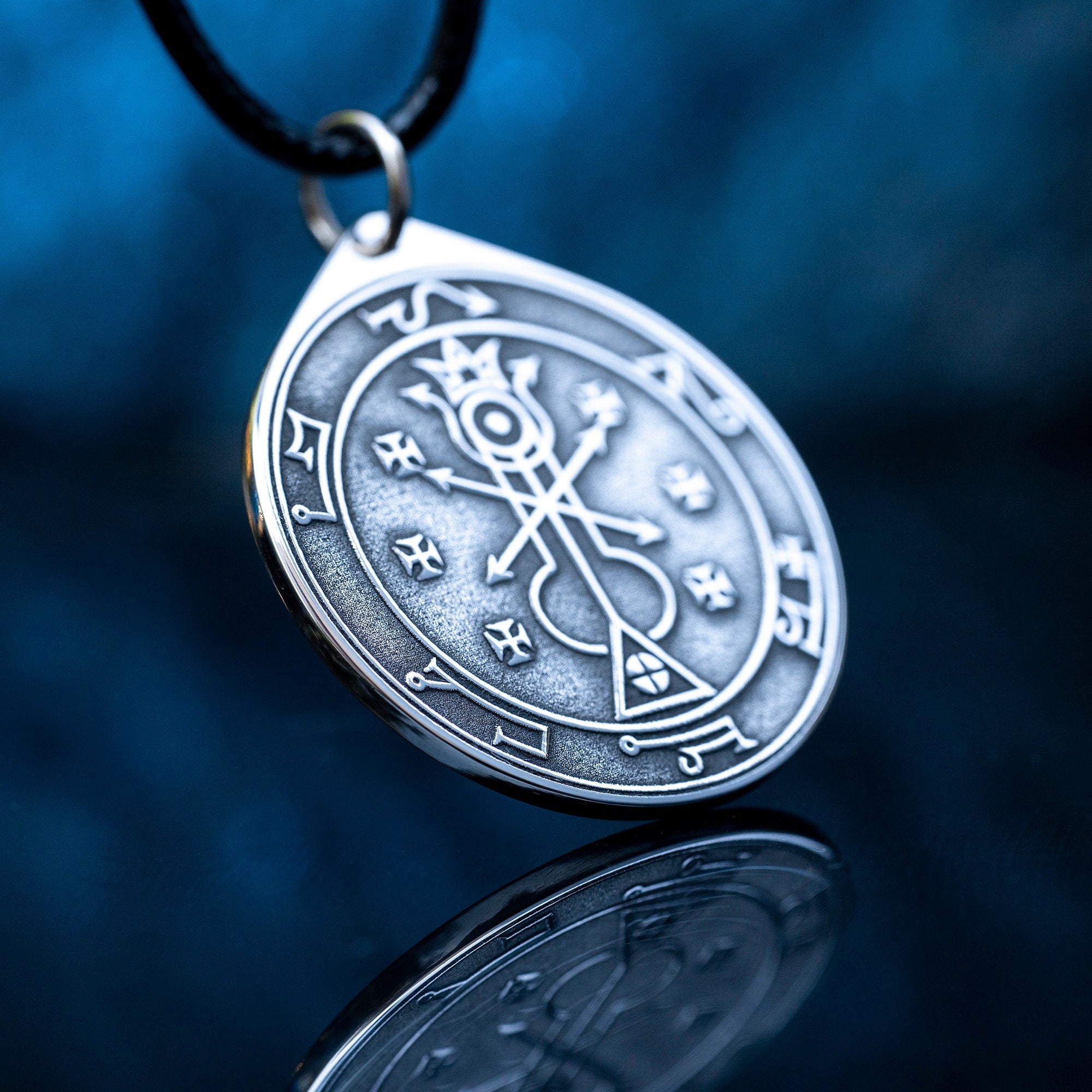Belphegor Seal Amulet Pendant: Stainless Steel Occult Talisman