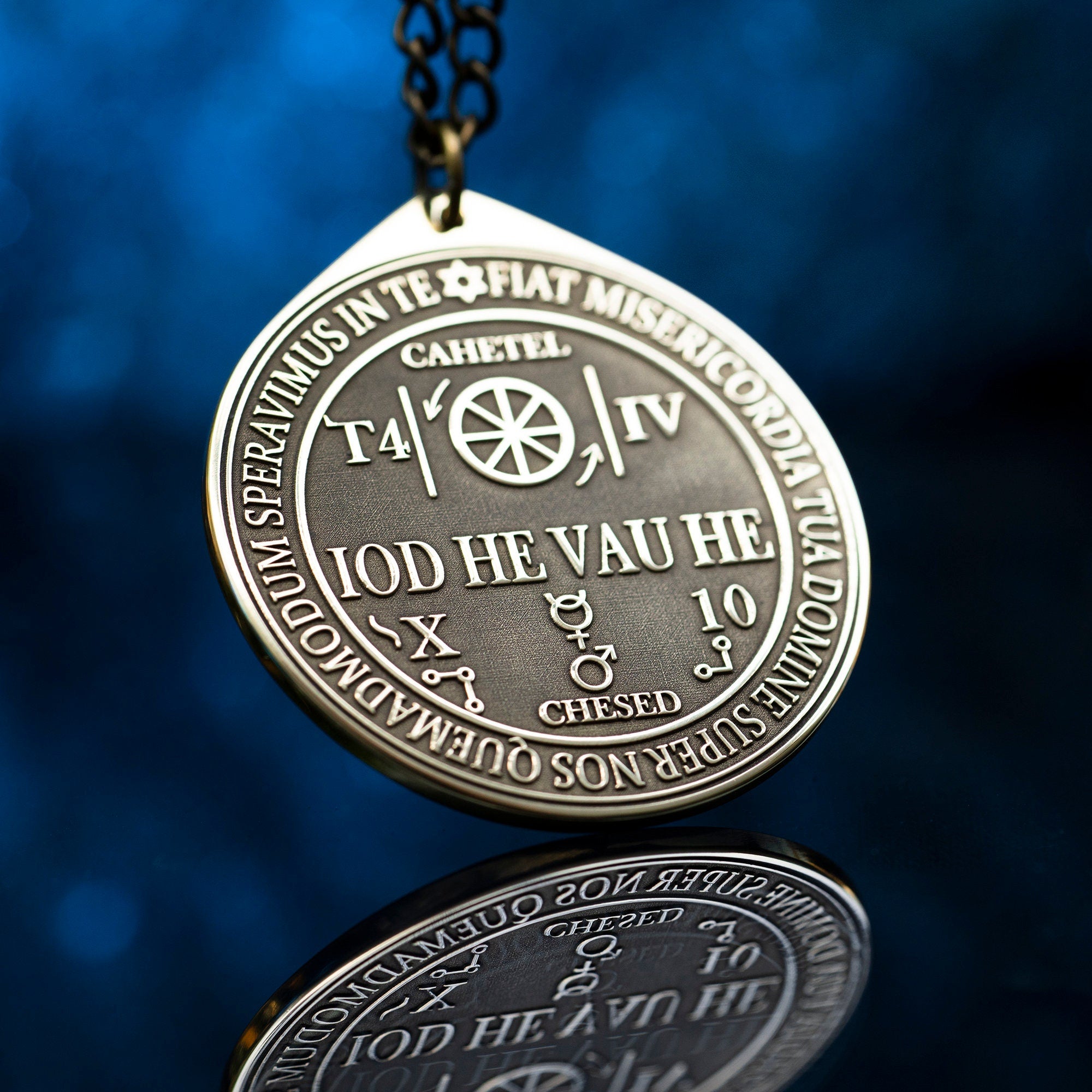 Cahetel Seal pendant: Angel of Fortune and Prosperity, Solomon Goetia Kabbalah Talisman