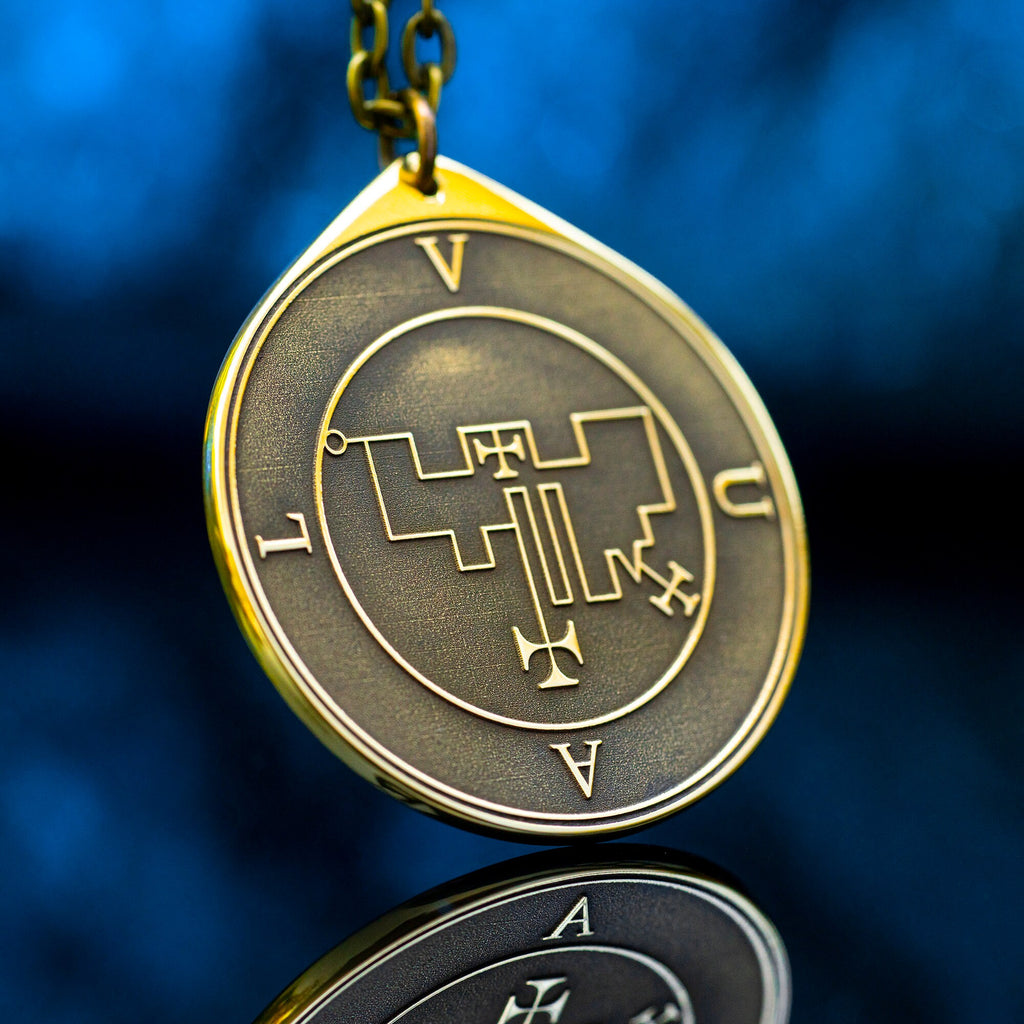 Duke Vual Brass Pendant: Lesser Key of Solomon Amulet