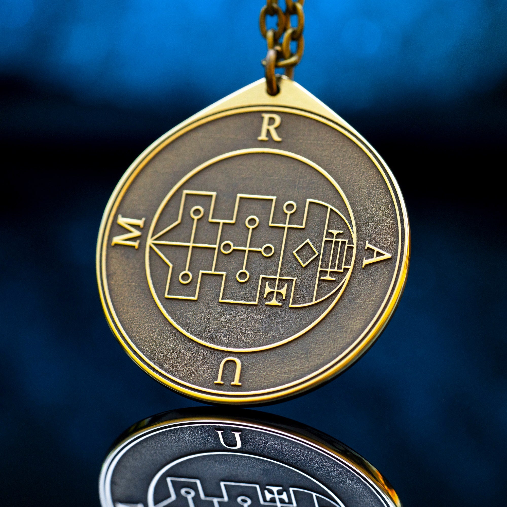 Raum Seal Pendant: Demon of Love between Friends and Foes, Solomon Seal amulet kabbalah occult magic goetia