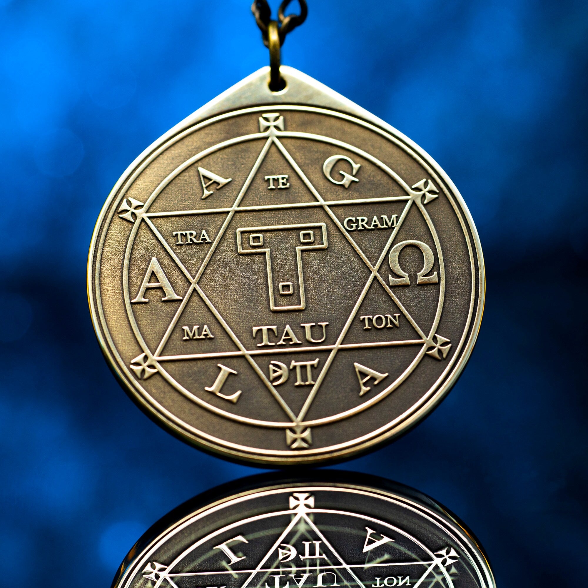 Hexagram of Solomon Sacred Geometry Seal talisman solomon kabbalah amulet magic pendant occult goetia