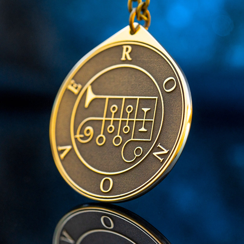 Marquis Ronove Brass Pendant: Lesser Key of Solomon Seal Amulet