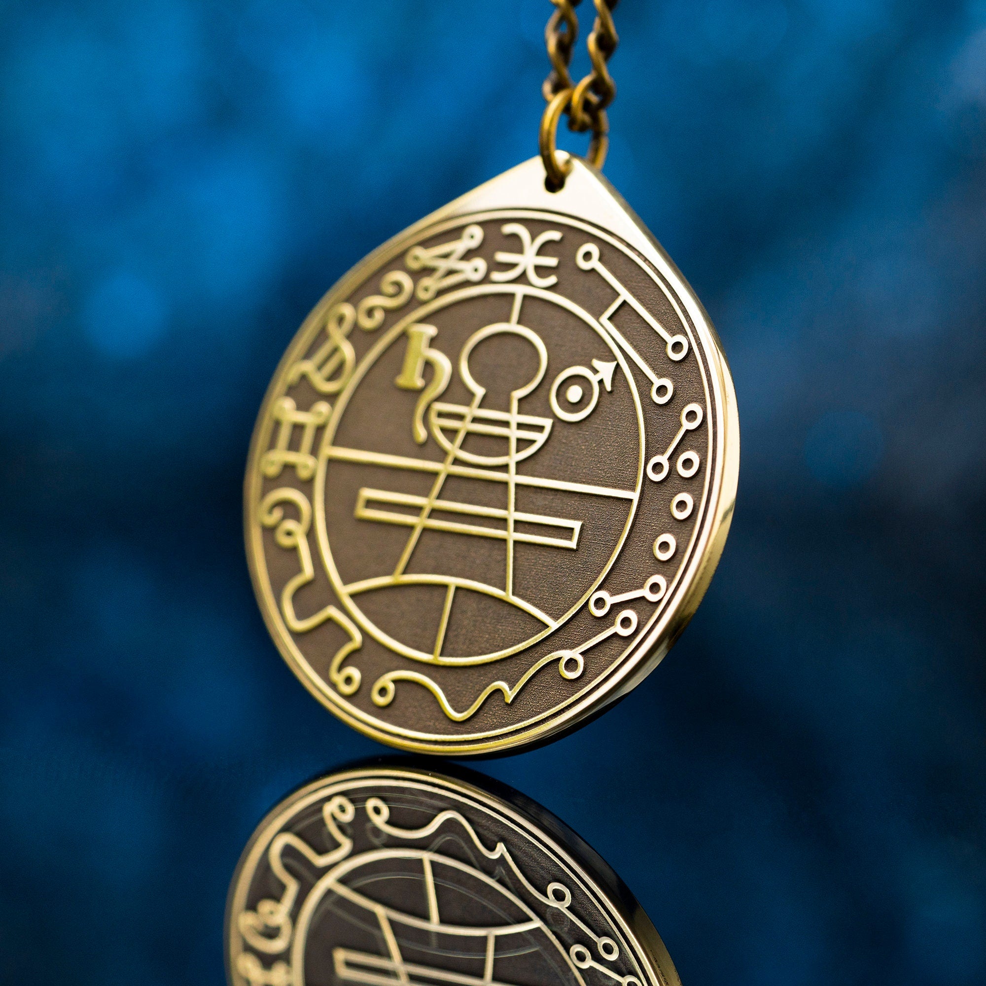 Secret Seal of Solomon Pendant: Goetia Sacred Kabbalah Amulet Talisman