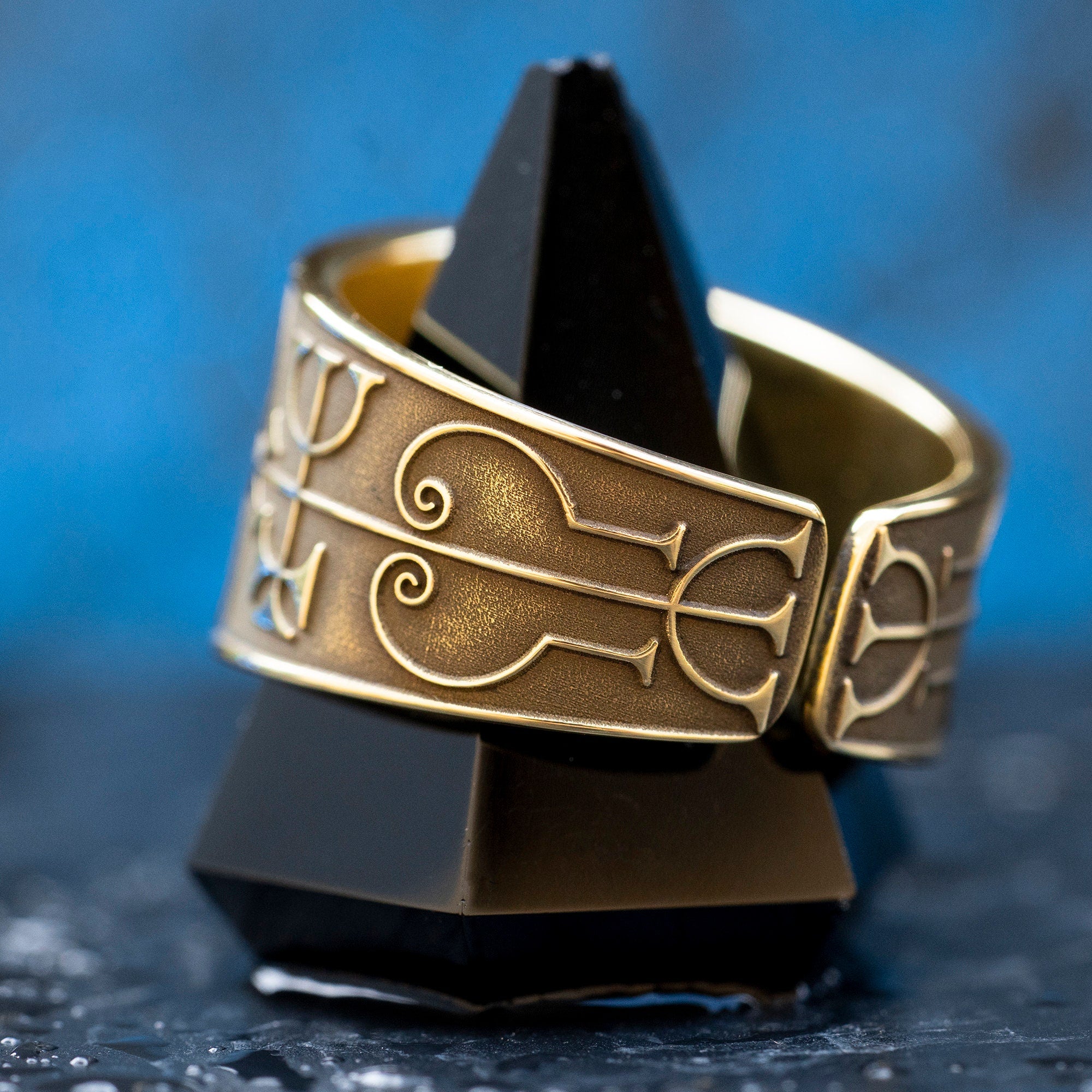 Duke Zepar Brass Ring: Occult Seal, Adjustable Band