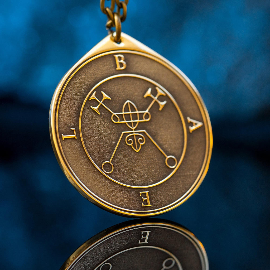 King Bael Brass Pendant: Lesser Key of Solomon Seal Amulet