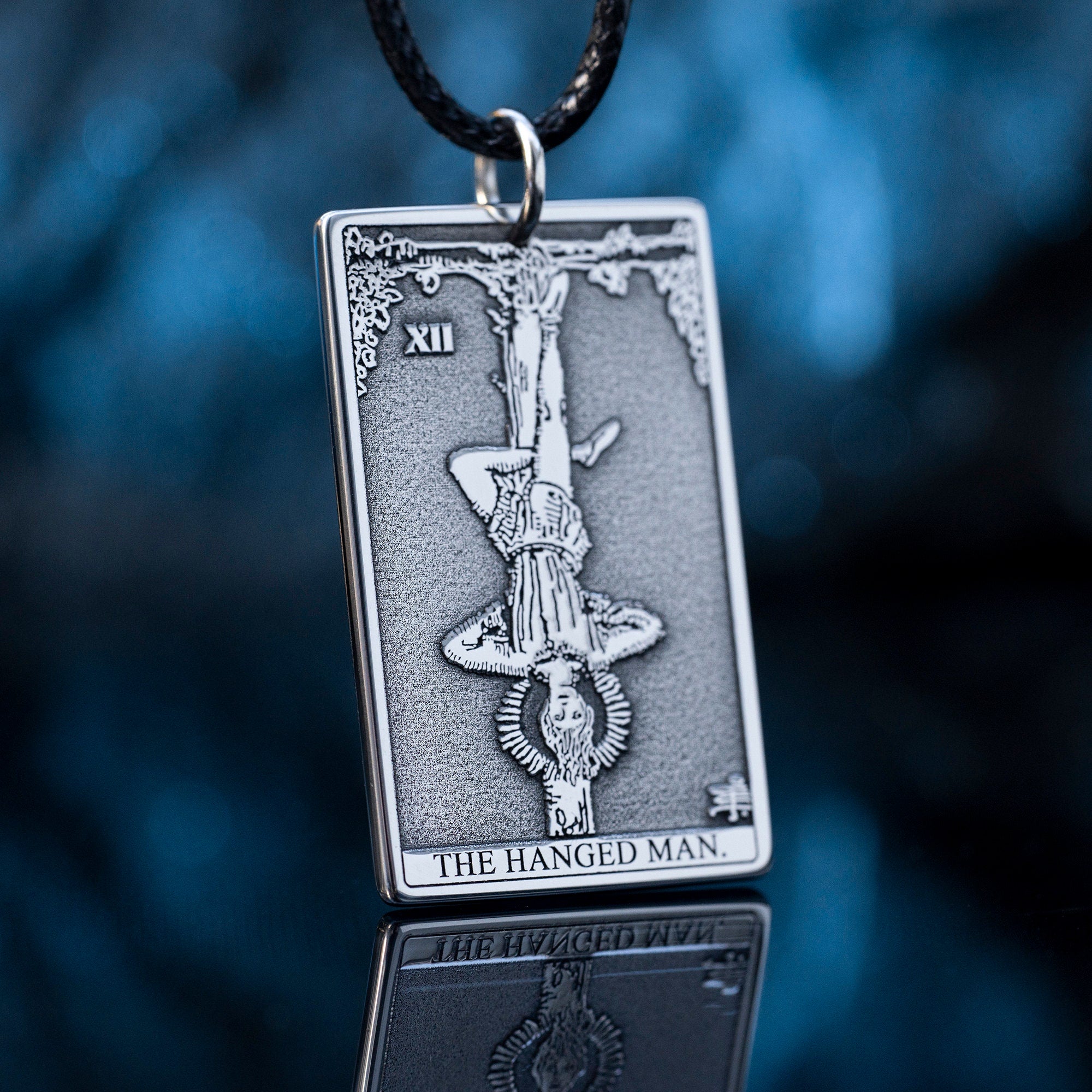 The Hanged Man Tarot Card Pendant: Major Arcana Occult Amulet