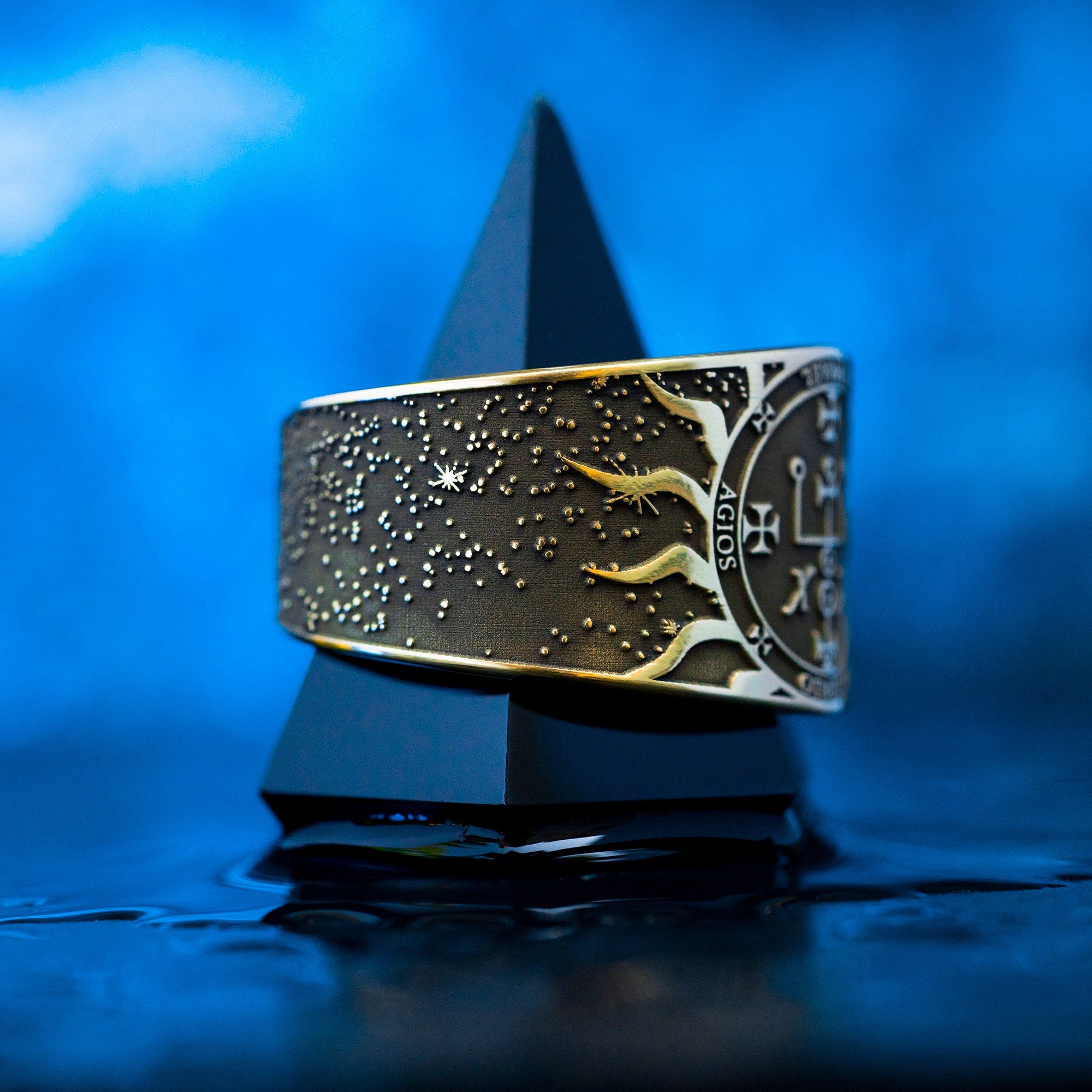 Archangel Raphael Seal Ring: Spirit of Divine Knowledge, Solomon Goetia Kabbalah Amulet