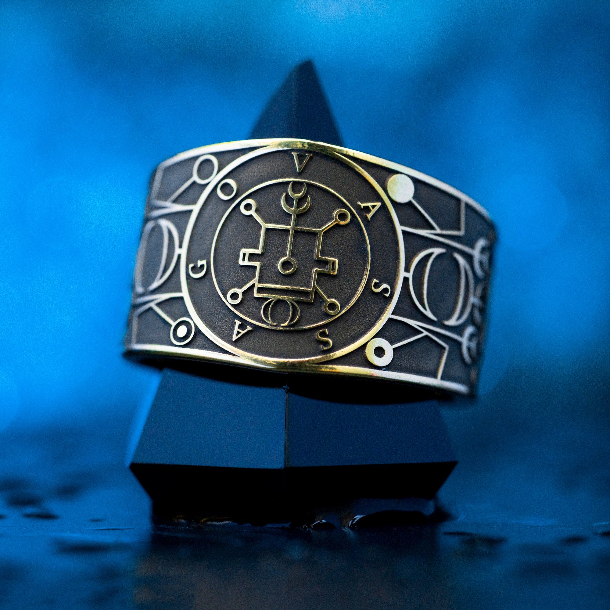 Vassago Seal Ring: Demon of Hidden Truths and Revelation, Goetia Solomon Kabbalah amulet