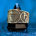 Goetia Seventh Pentacle of Saturn Ring: Solomon Kabbalah Amulet Talisman