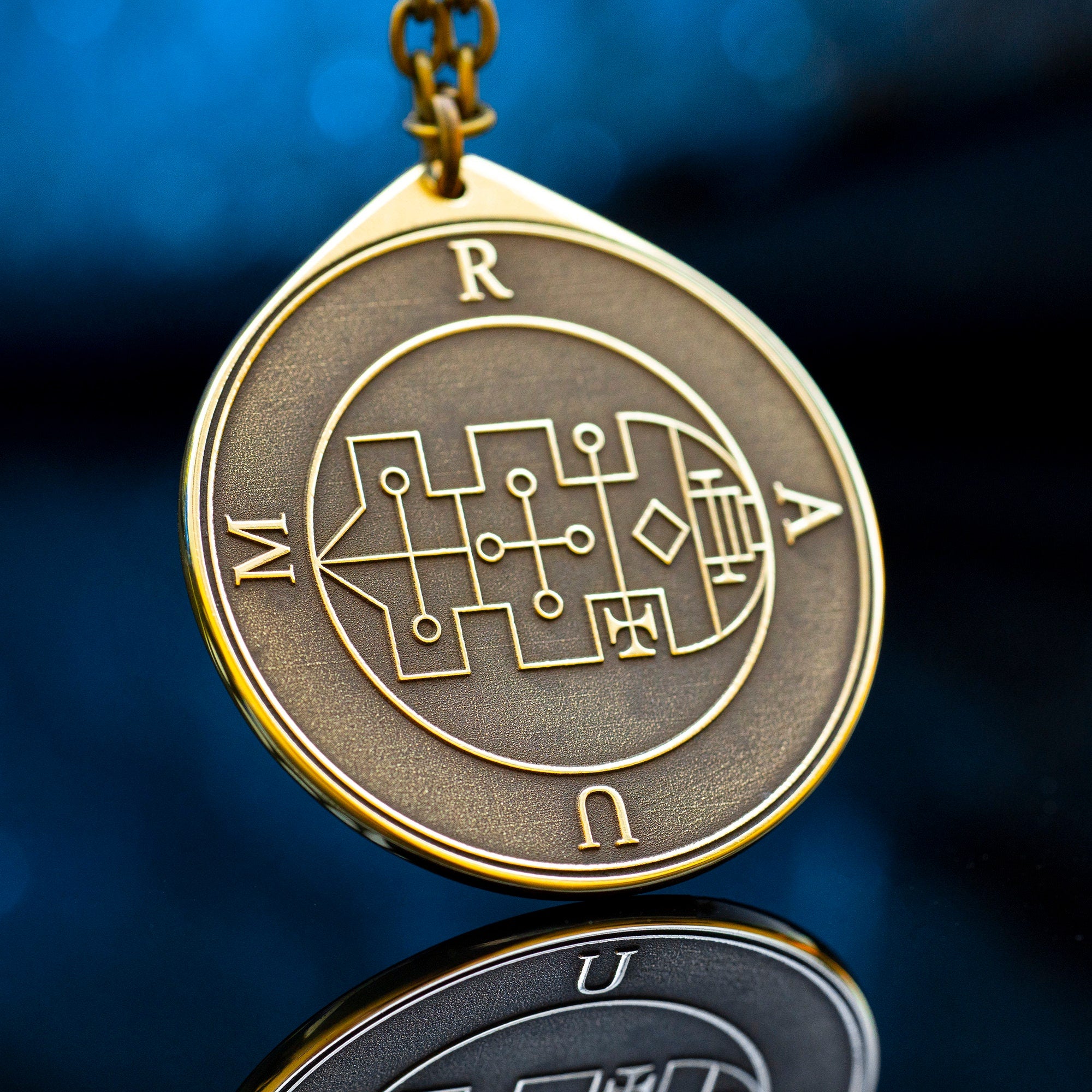 Raum Seal Pendant: Demon of Love between Friends and Foes, Solomon Seal amulet kabbalah occult magic goetia