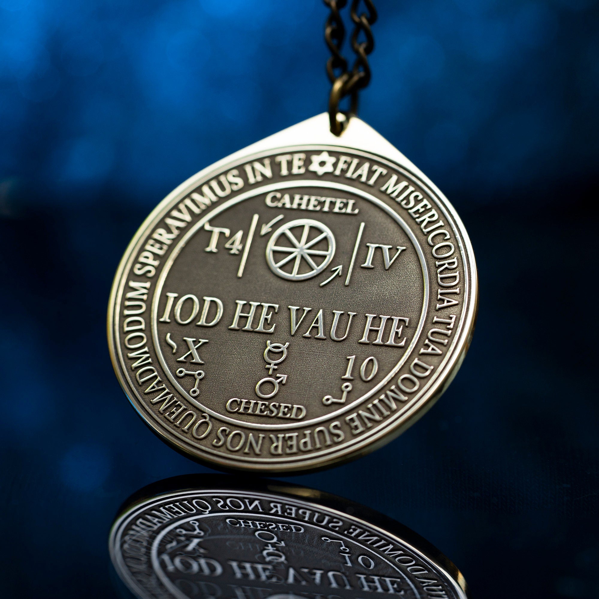 Cahetel Seal pendant: Angel of Fortune and Prosperity, Solomon Goetia Kabbalah Talisman