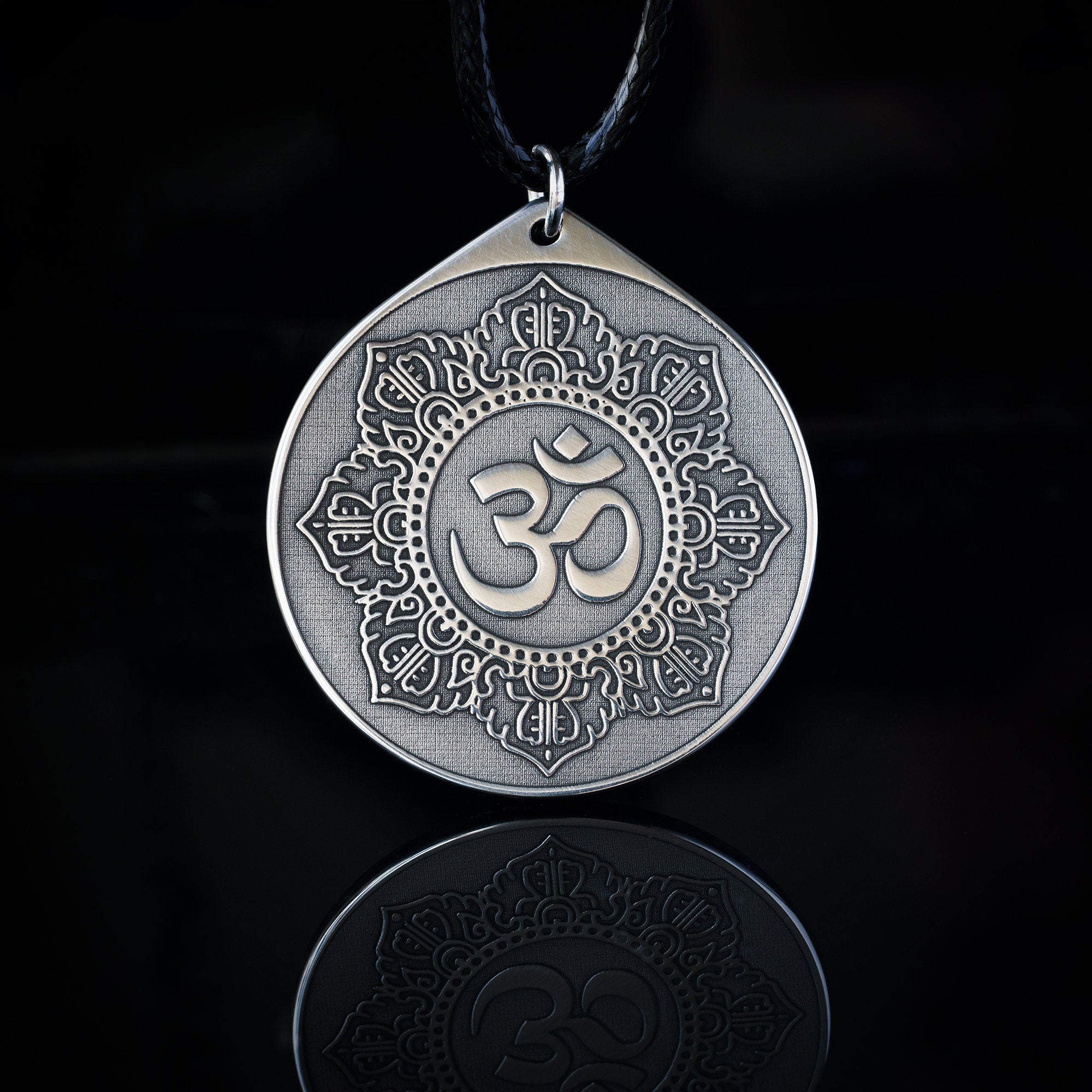 OM Lotus Pendant Yoga Mantra Sacred Chakra Yantra amulet pendant occult magic talisman