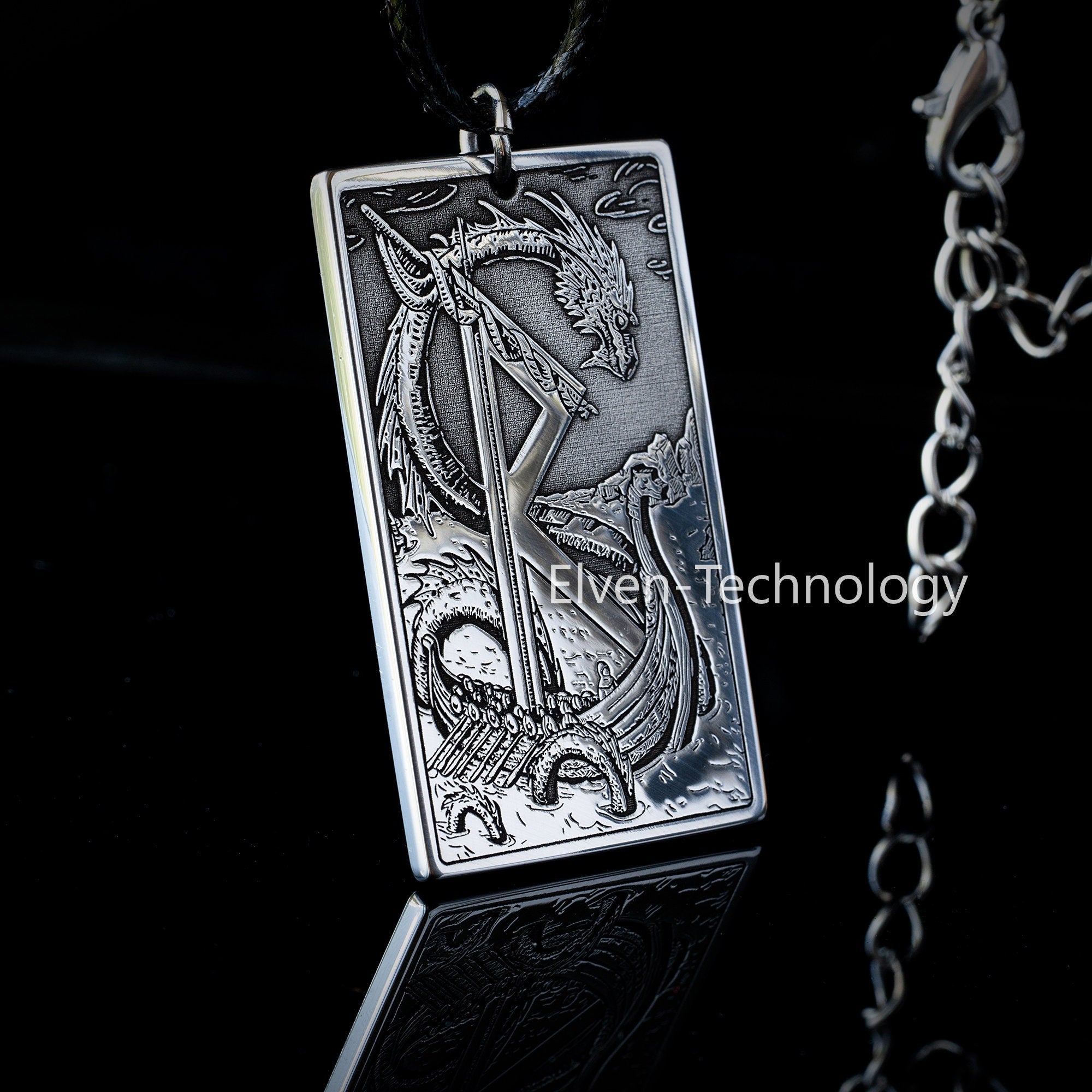 Raidho Rune The Journey of Life for Raw Physical Power Celtic Dragon Elder Futhark Rune viking magic amulet kabbalah pendant talisman