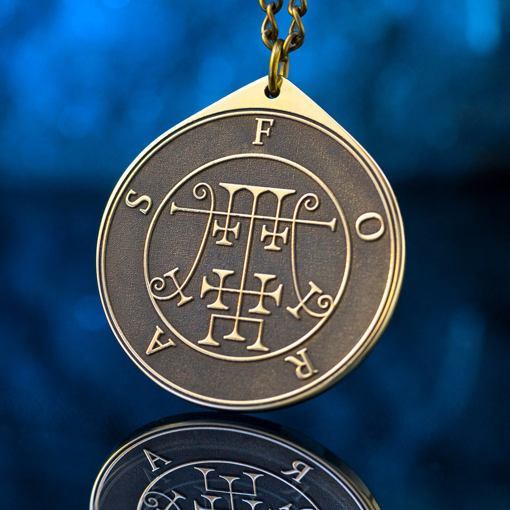 Foras Seal Pendant: Demon of Knowledge and Virtues, Solomon Kabbalah Amulet Goetia