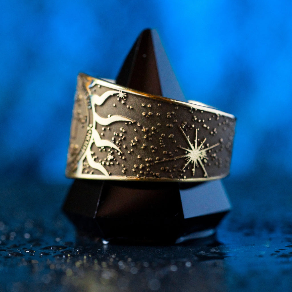 Archangel Gabriel Brass Ring: Seal of Solomon Kabbalah Amulet